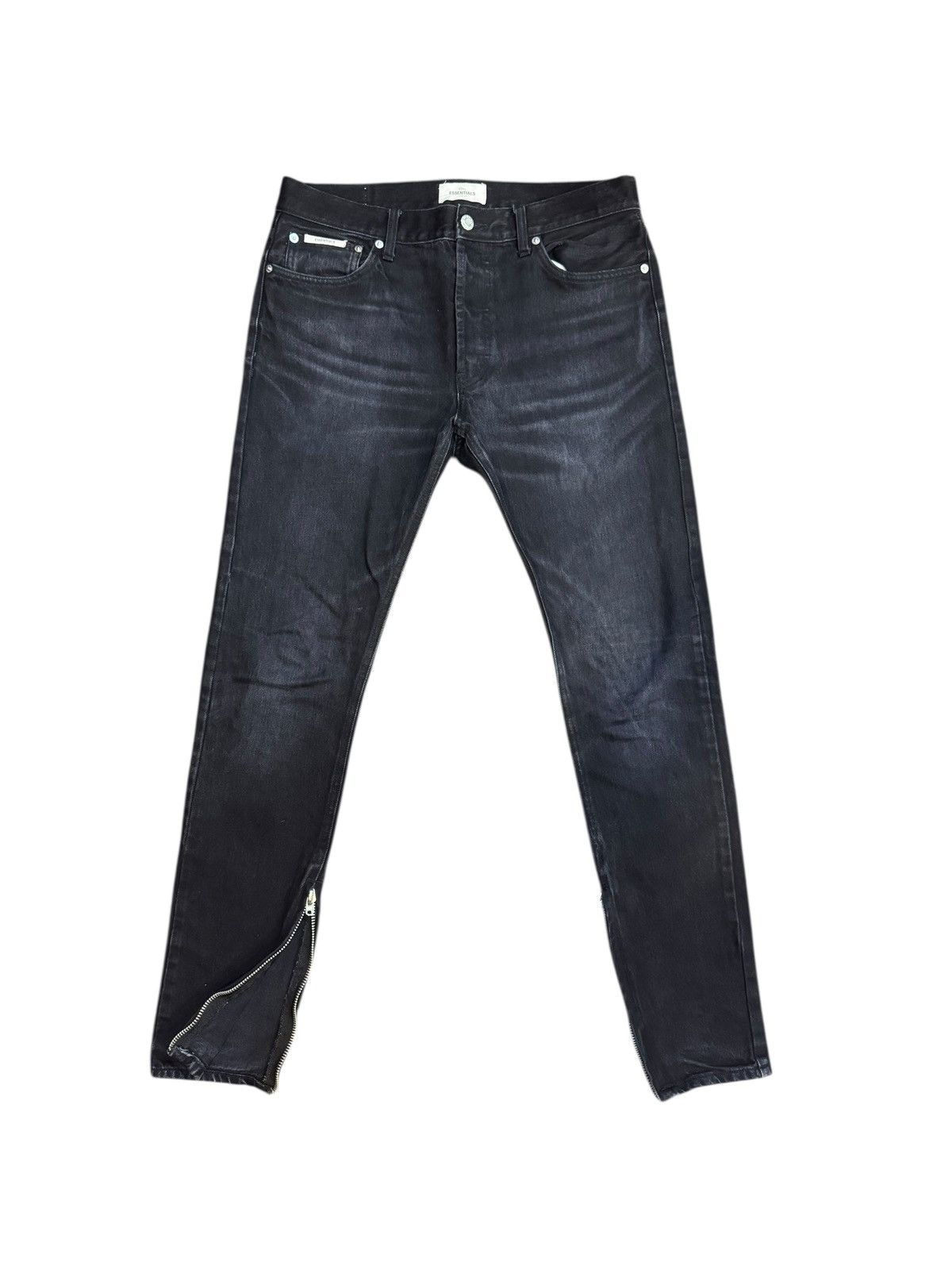 Fear of God Fear Of God Essentials 5 Pocket Black Washed Denim Jean 34 Size US 34 / EU 50 - 1 Thumbnail