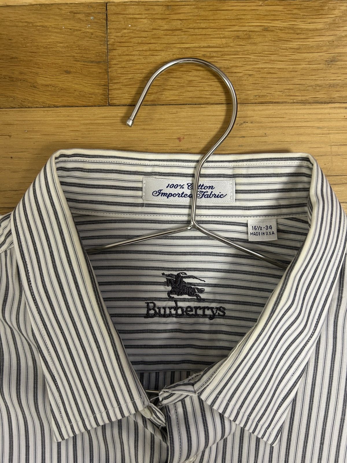 Burberry Vintage Burberry Grey striped Button up Size US M / EU 48-50 / 2 - 2 Thumbnail