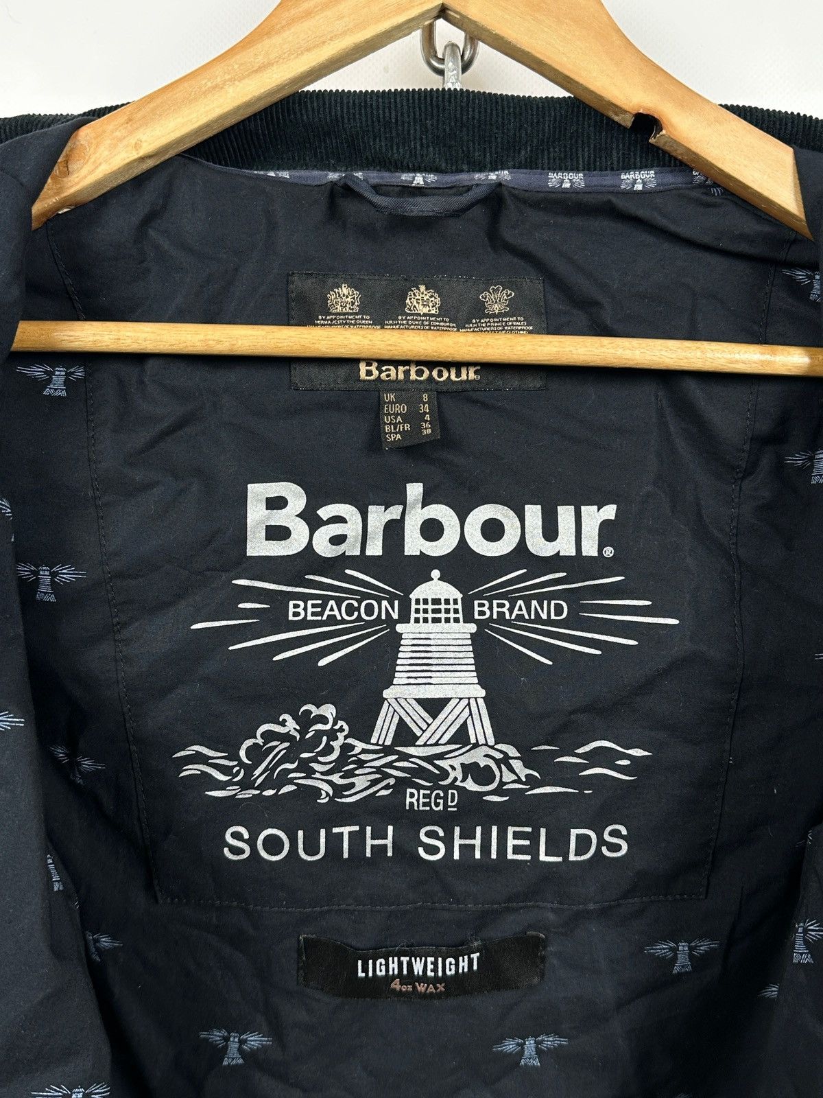 Barbour Barbour Navy Blue Waxed Dover Lightweight Jacket Size S / US 4 / IT 40 - 21 Thumbnail