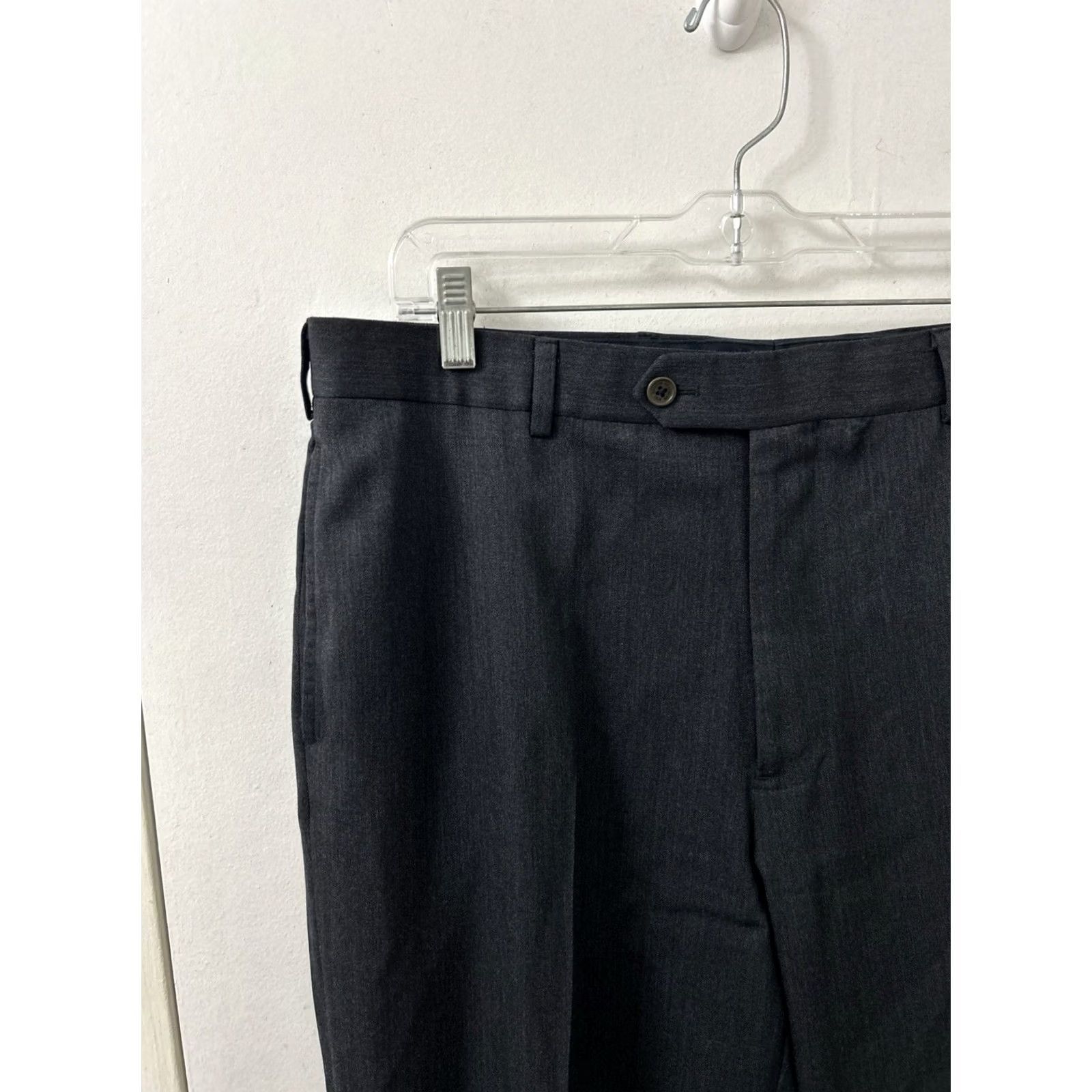 Brooks Brothers Brooks Brothers Dress Mens 37 Gray Madison Pants 37x31 Charcoal Wool Trousers Size US 37 - 4 Thumbnail