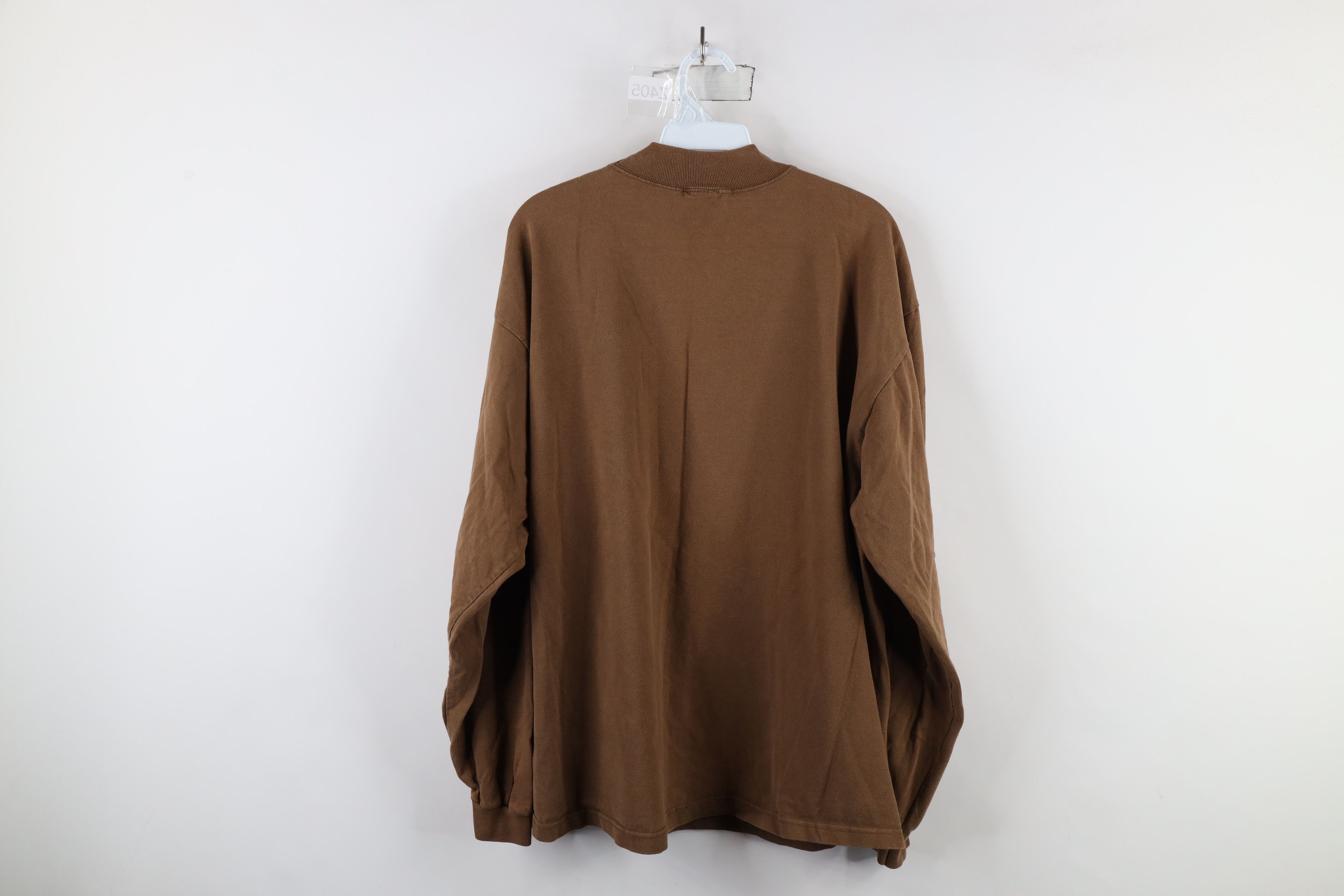 Vintage Vintage 90s Island Mock Neck Long Sleeve T-Shirt Brown USA Size US XL / EU 56 / 4 - 9 Thumbnail