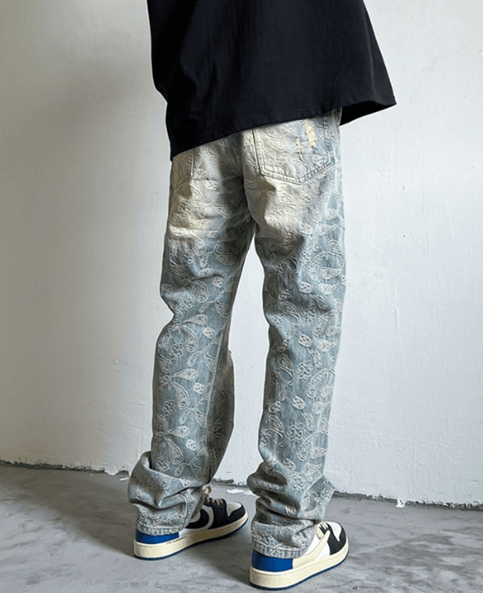 Japanese Brand American men's washed distressed vintage ripped jeans y2k Size US 32 / EU 48 - 4 Thumbnail