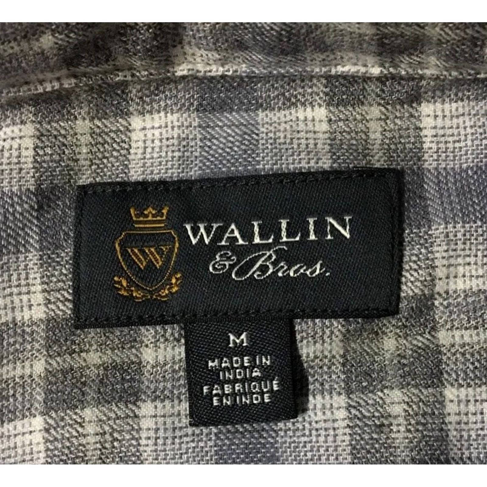 Vintage VINTAGE Wallin Bros Plaid Flannel Shirt M Gray Purple 90s Biker Grunge Western USA USA Mens Button-Up Long Sleeve Cotton Wool Flannel Shirt Size US M / EU 48-50 / 2 - 3 Thumbnail