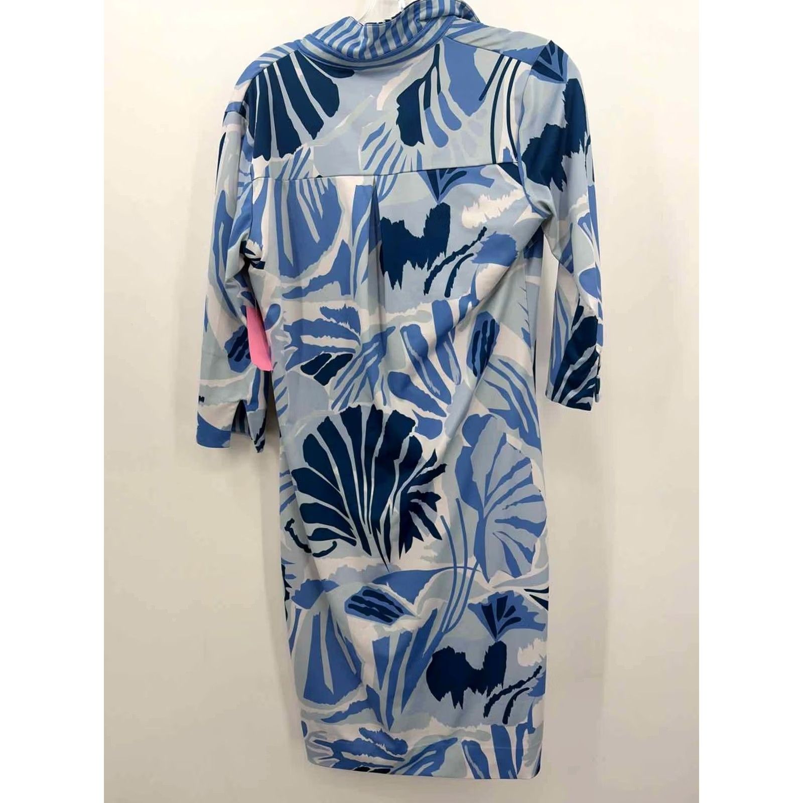 Vintage Gretchen Scott Dress Size Small Blue Midi Long Sleeve Pre-Owned Size S / US 4 / IT 40 - 2 Thumbnail