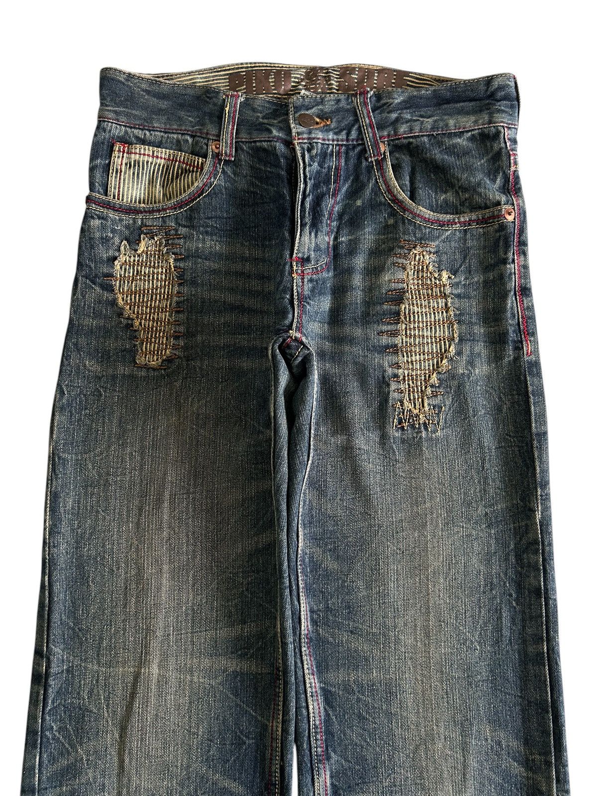 Japanese Brand × Vintage Vintage PIKO SURF "Aloha" Distressed Regular Fit Jeans Size US 31 - 4 Thumbnail