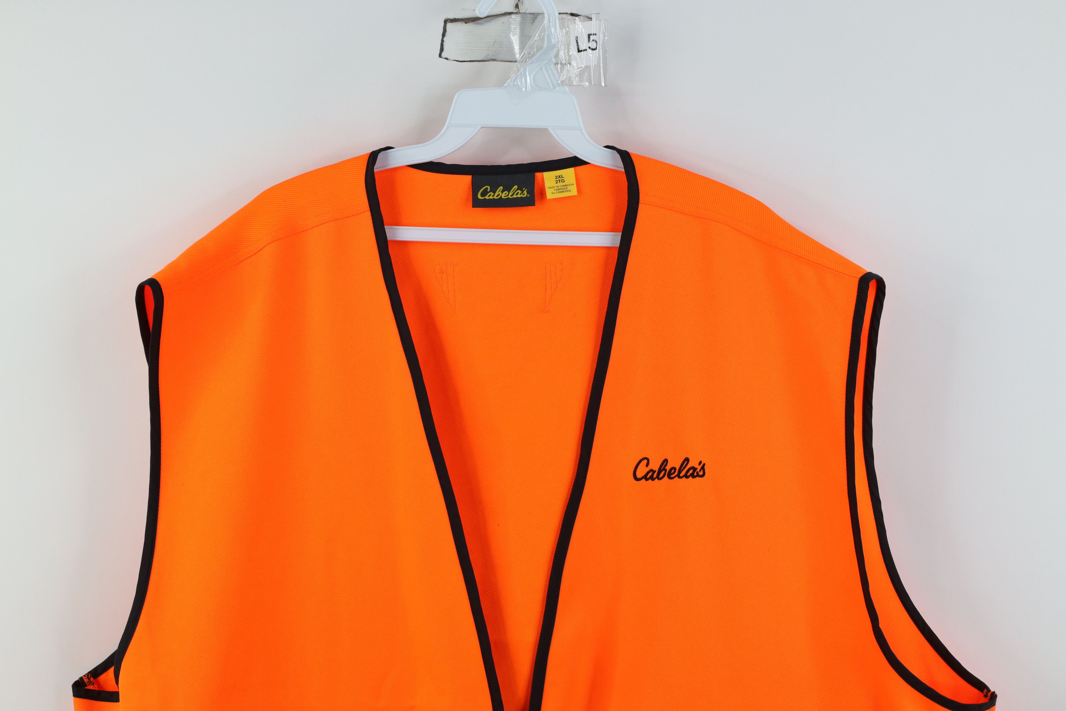 Cabelas Deadstock Vintage Cabelas Safety Vest Jacket Blaze Orange Size US XXL / EU 58 / 5 - 2 Thumbnail