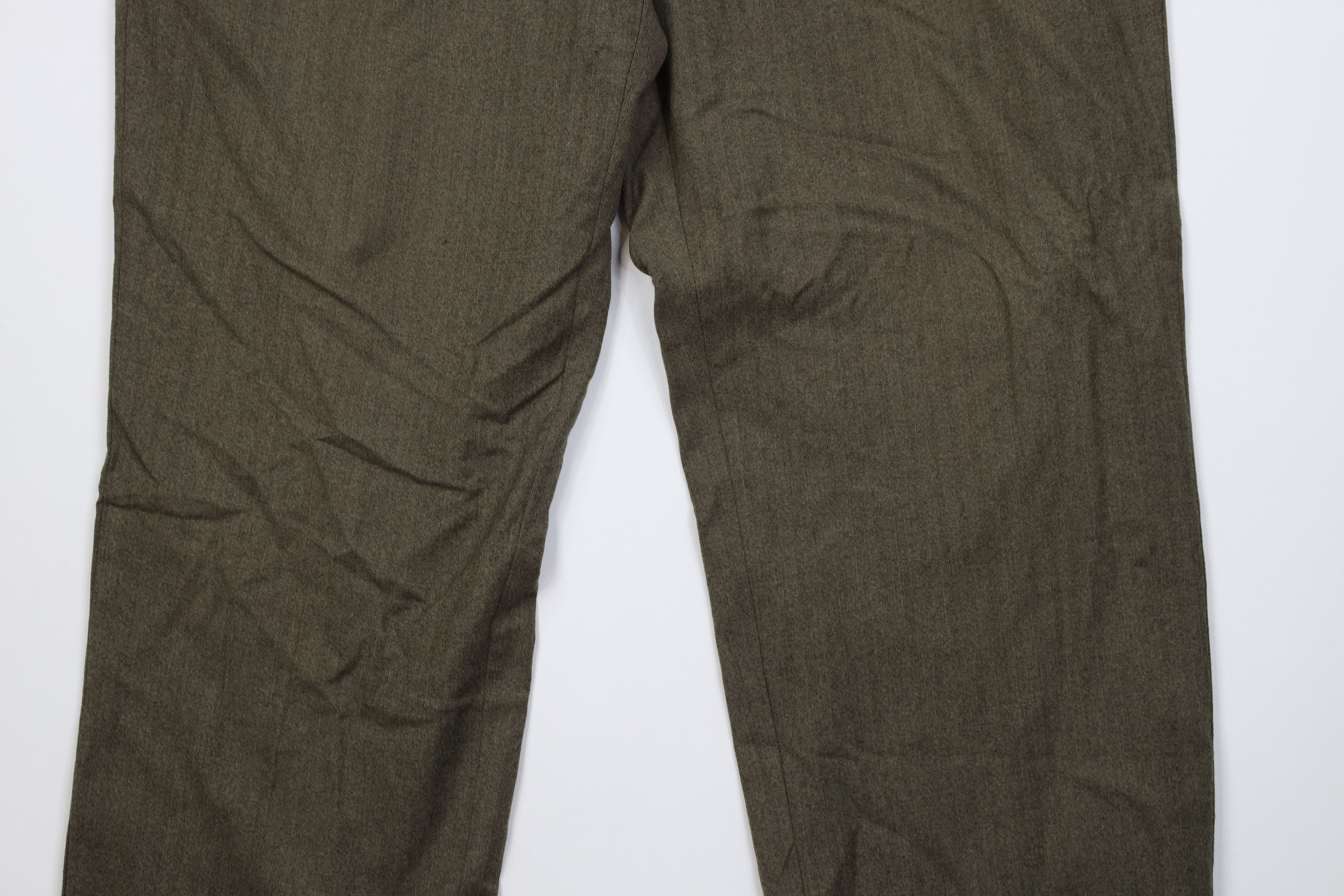 Vintage Vintage 90s Streetwear Wool Herringbone Wide Leg Chino Pants Size US 36 / EU 52 - 3 Thumbnail