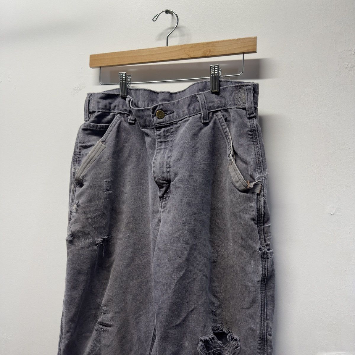 Carhartt Carhartt Thrashed Faded Distressed Pants ERD Grunge Chrome Size US 31 - 3 Thumbnail