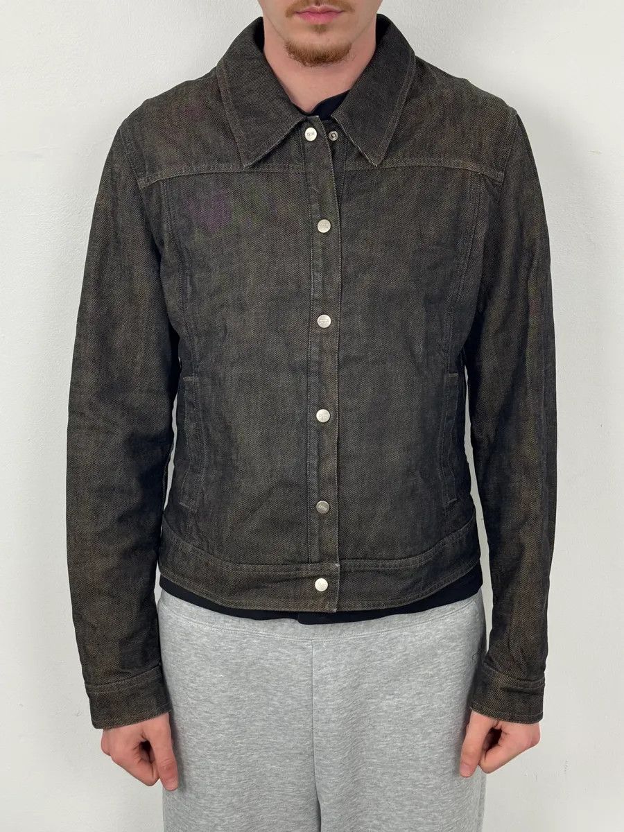 Gianfranco Ferre AW2005 Gianfranco Ferré Dark Grey Minimalist Denim Jacket Size US M / EU 48-50 / 2 - 2 Thumbnail