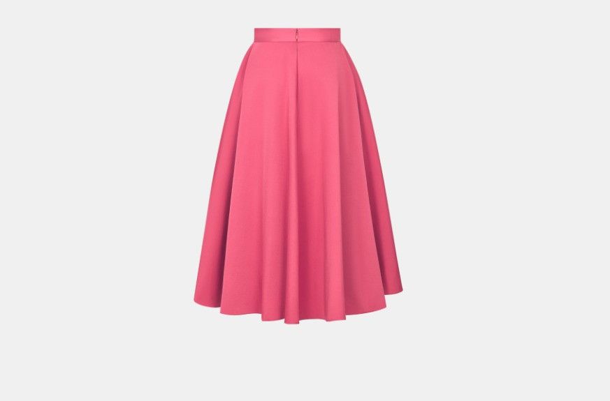 Dior o1w1db10225 Mid-Length Pleated Skirt in Pink Size 28" / US 6 / IT 42 - 2 Thumbnail