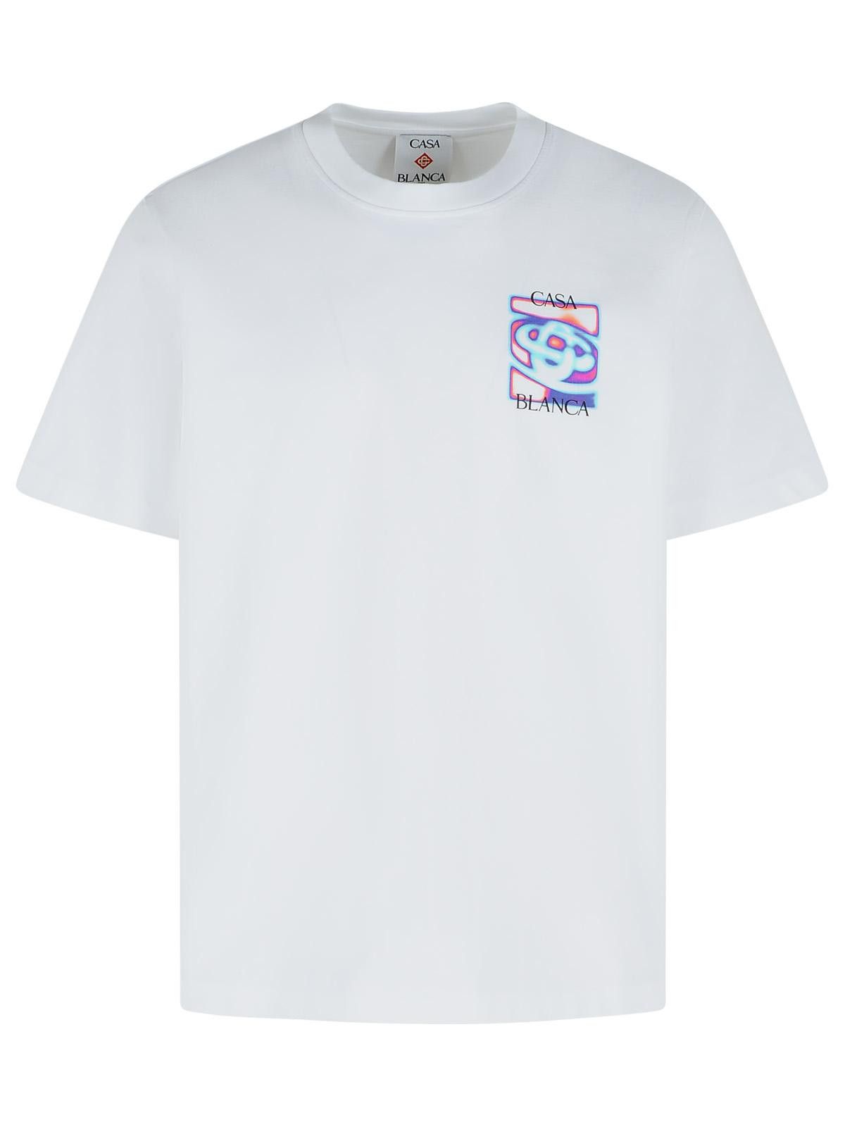 Casablanca CASABLANCA 'Heat Map' White Cotton T-Shirt Size US L / EU 52-54 / 3 - 1 Thumbnail