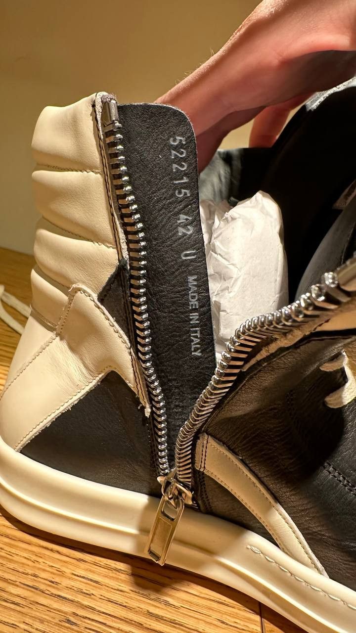 Rick Owens Rick Owens Geobasket Black/Milk Size US 9 / EU 42 - 6 Thumbnail