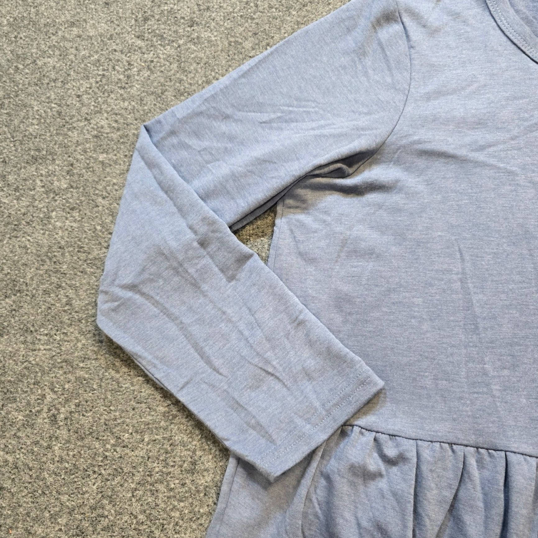 Vintage Jane & Delancey Blouse Womens 1X Blue Ruffle Tiered Bottom Long Sleeve Casual Shirt Size XL / US 12-14 / IT 48-50 - 3 Thumbnail