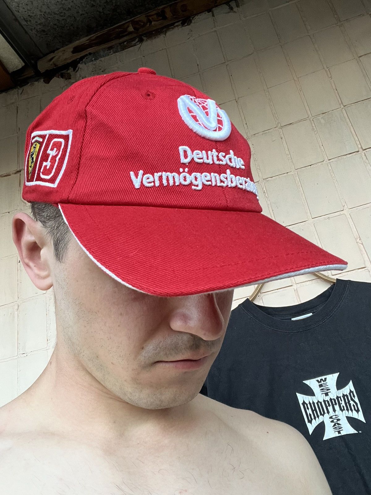 Ferrari Vintage F-1 Ferrari Schumacher Racing Trapper Hat Y2K Size ONE SIZE - 19 Thumbnail