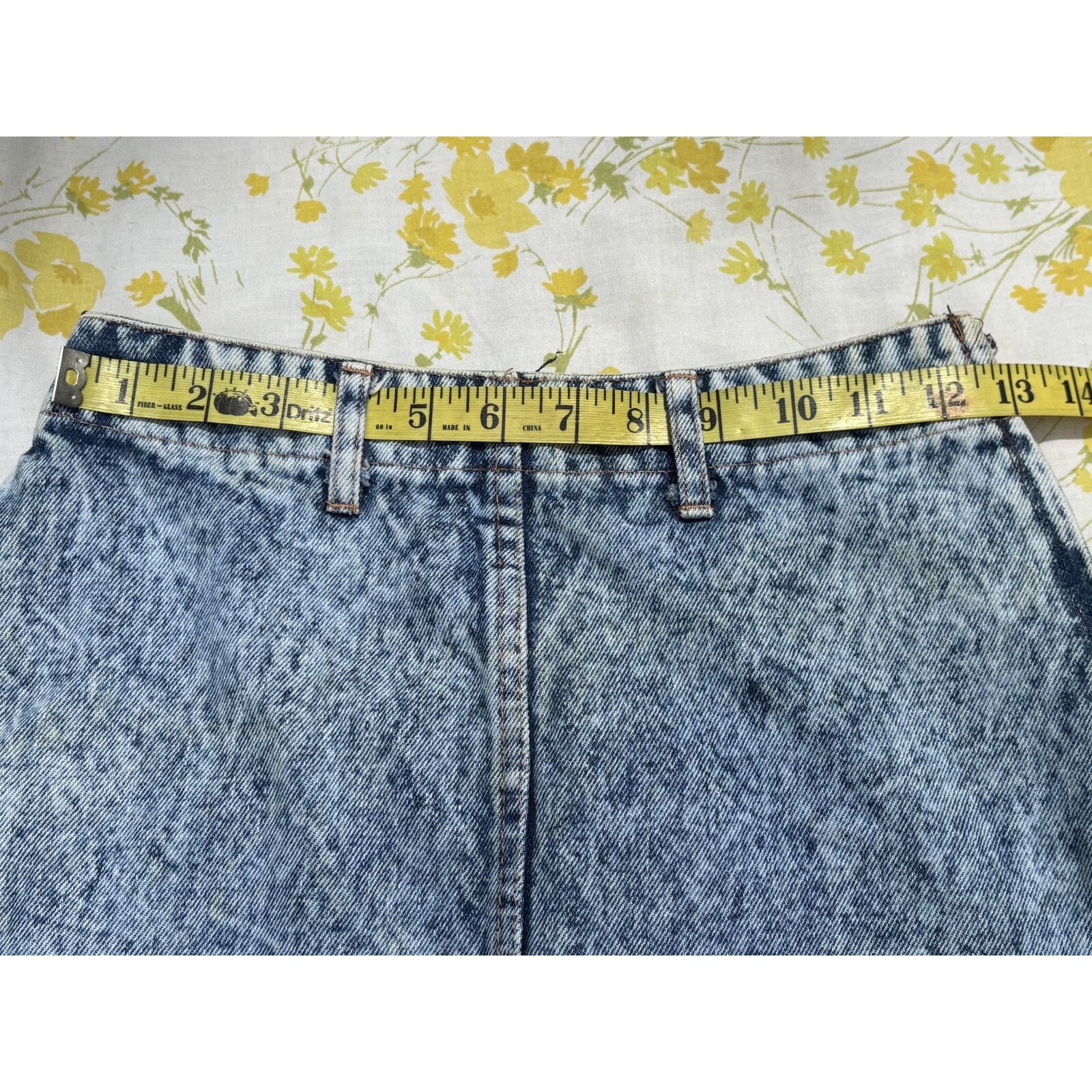 Vintage Bongo Skirt WMN 5 (24") Gene Montesano Denim 80s/90s Grunge Size 24" / US 00 / IT 34 - 5 Thumbnail