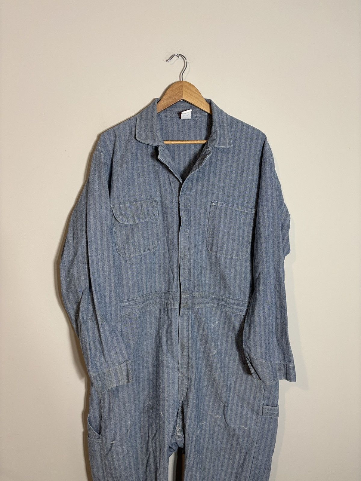 Vintage Vintage Big Ben Workwear Mechanic Coveralls Striped 46 Size US 38 / EU 54 - 1 Thumbnail