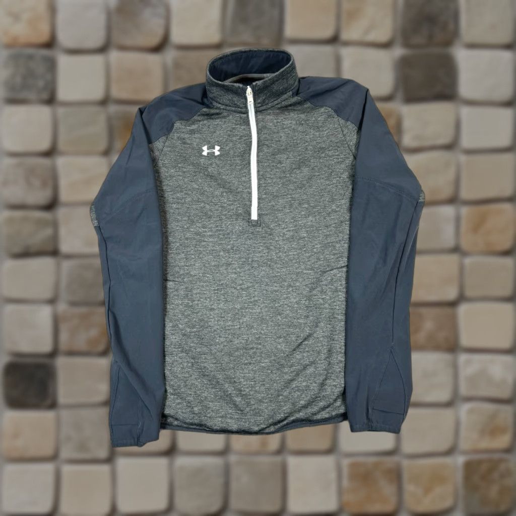 Under Armour Under Armour Sweater Mens Small Gray Blue Coldgear Quarter Zip Shirt Size US S / EU 44-46 / 1 - 1 Thumbnail