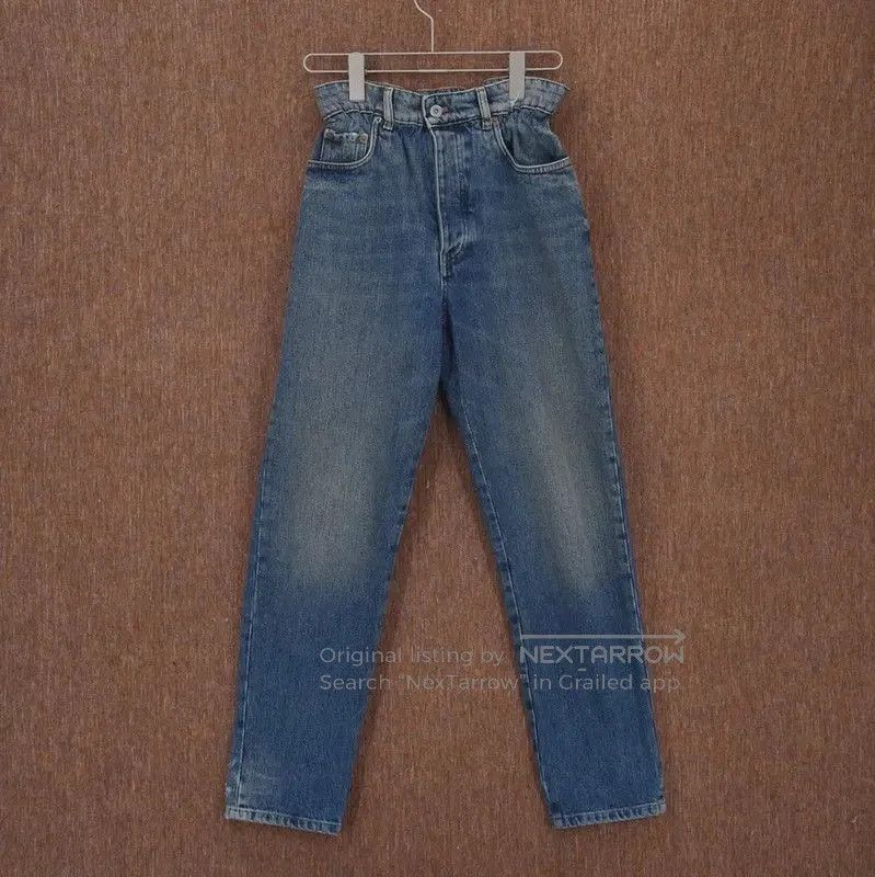 Miu Miu Miu Miu Blue Denim Logo Jeans for Women . Size 23" - 1 Thumbnail