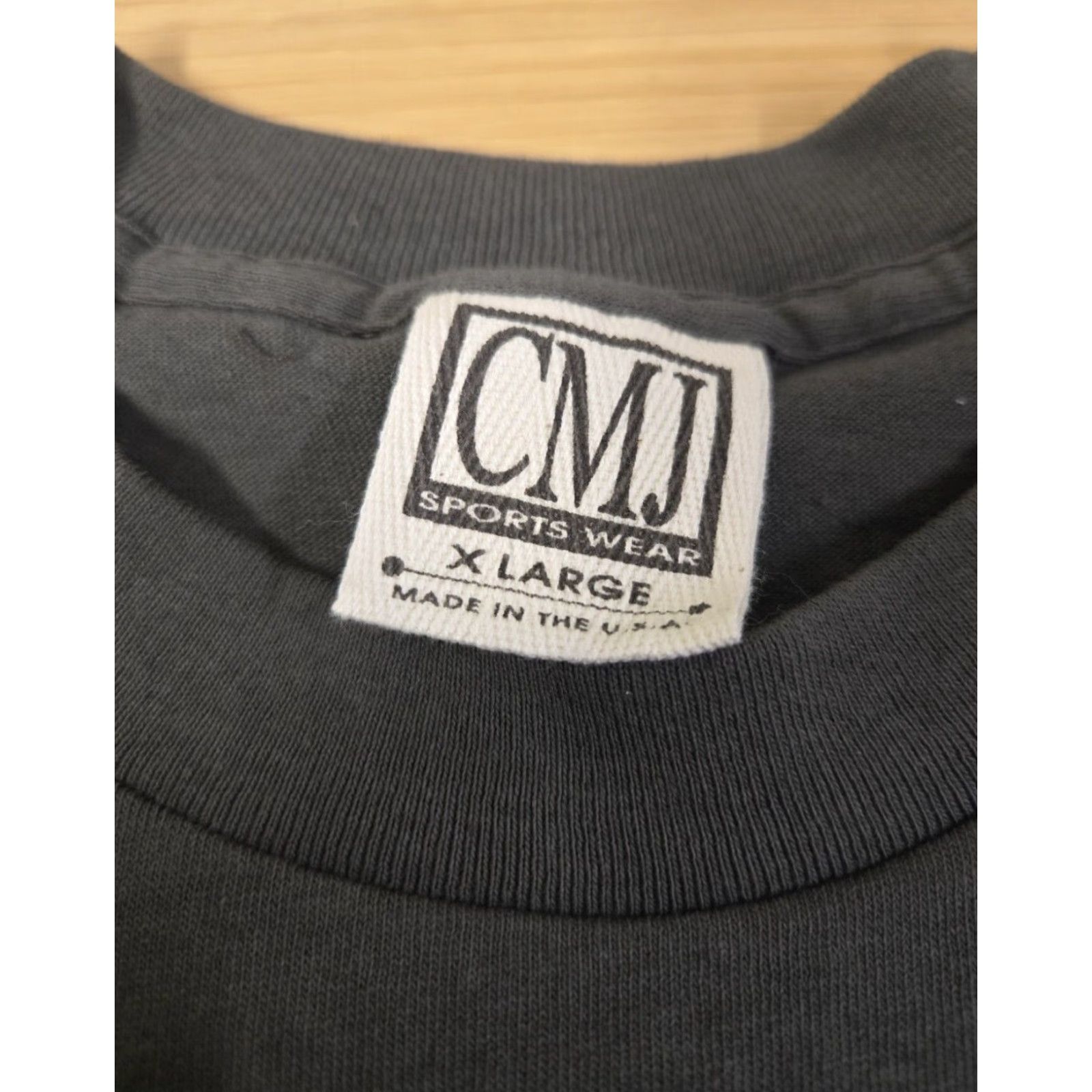 Vintage VINTAGE CMJ T-Shirt Biker XL Gray Short Sleeve Crew Neck Graphic Tee Sturgis Born To Be Free Milwaukee Steel 1990s Mens Size US XL / EU 56 / 4 - 3 Thumbnail