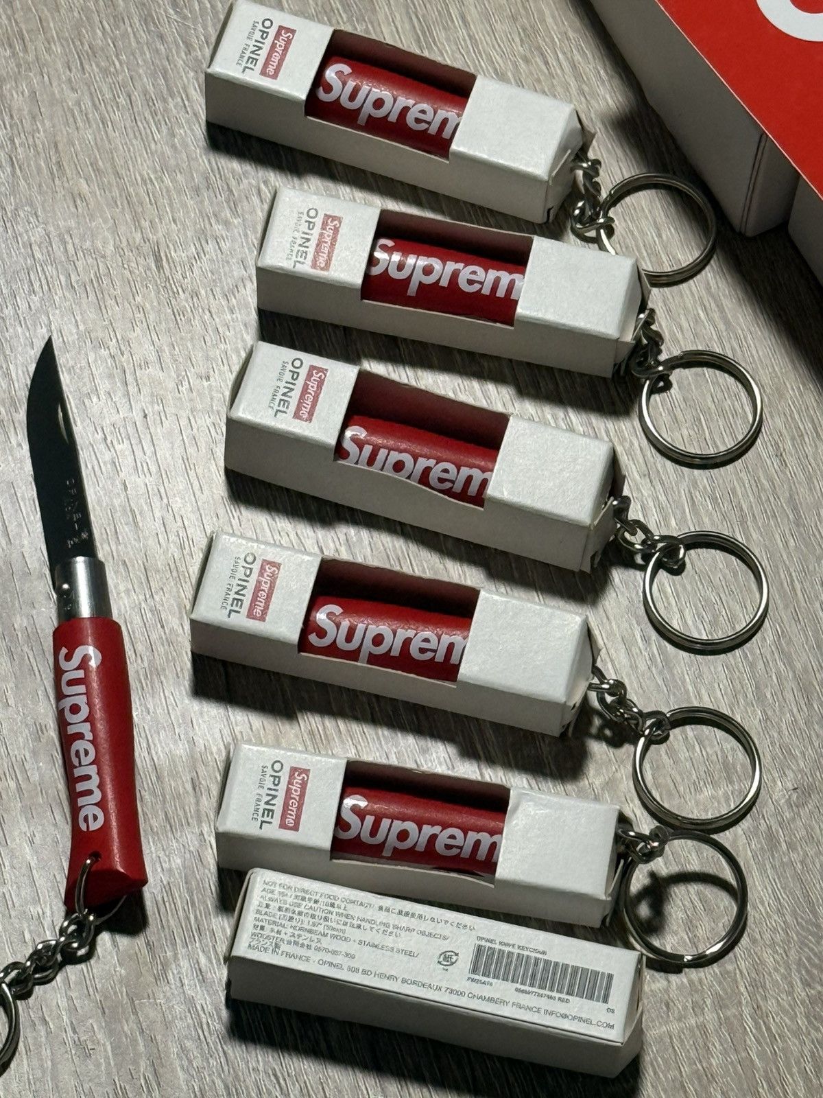 Supreme Supreme Opinel No. 4 Knife Keychain Red Size ONE SIZE - 2 Thumbnail