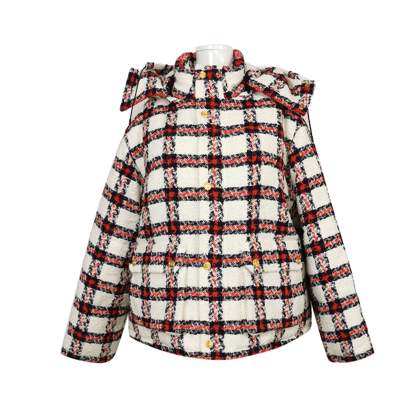 Gucci Gucci Checked Hooded Padded Jacket Size 42 Size M / US 6-8 / IT 42-44 - 1 Thumbnail
