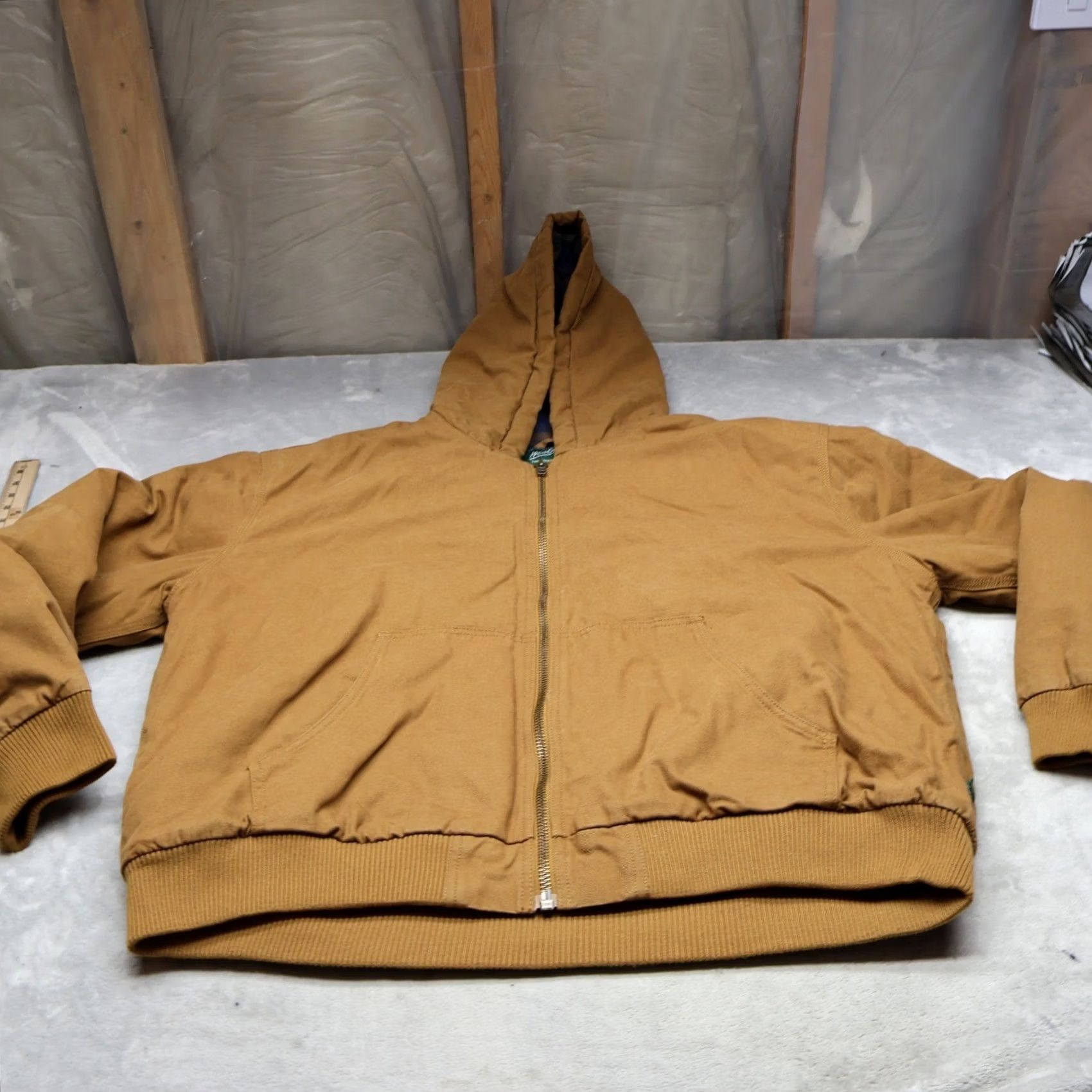 Vintage Woolrich Jacket Mens XL Brown Canvas Zip Full Lined Rugged Workwear Casual Woolrich Brown Canvas Jacket XL Mens Size US XL / EU 56 / 4 - 2 Thumbnail