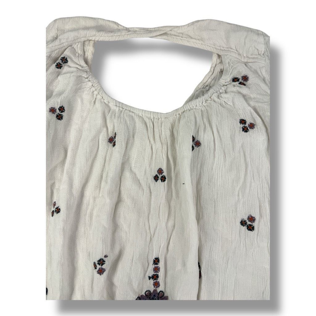Free People Free People Oxford Embroidered Boho Mini Dress Size Extra Sm Size XS / US 0-2 / IT 36-38 - 6 Thumbnail