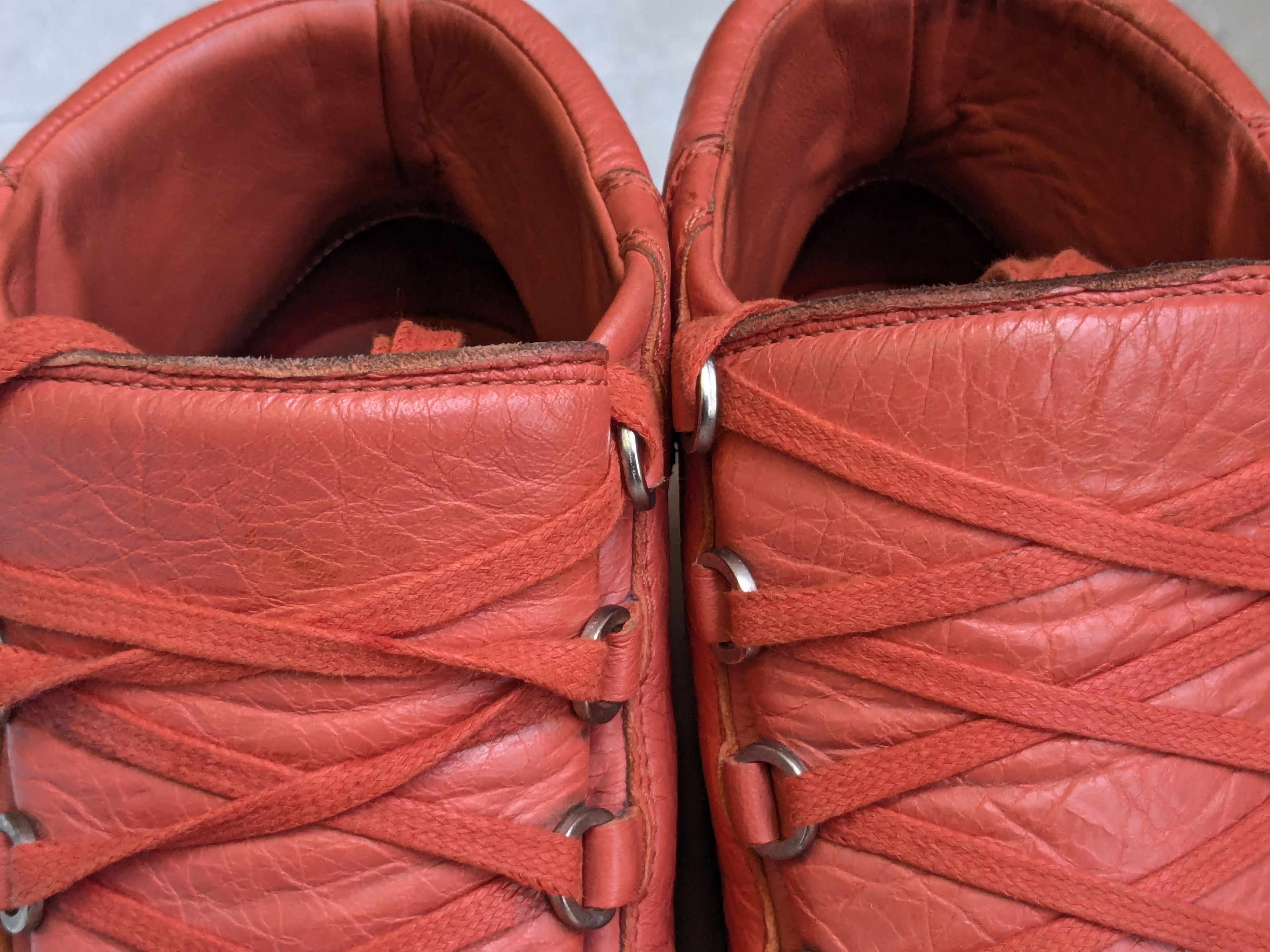 Balenciaga Balenciaga Arena Sneakers Orange High Tops Leather Size US 11 / EU 44 - 4 Thumbnail