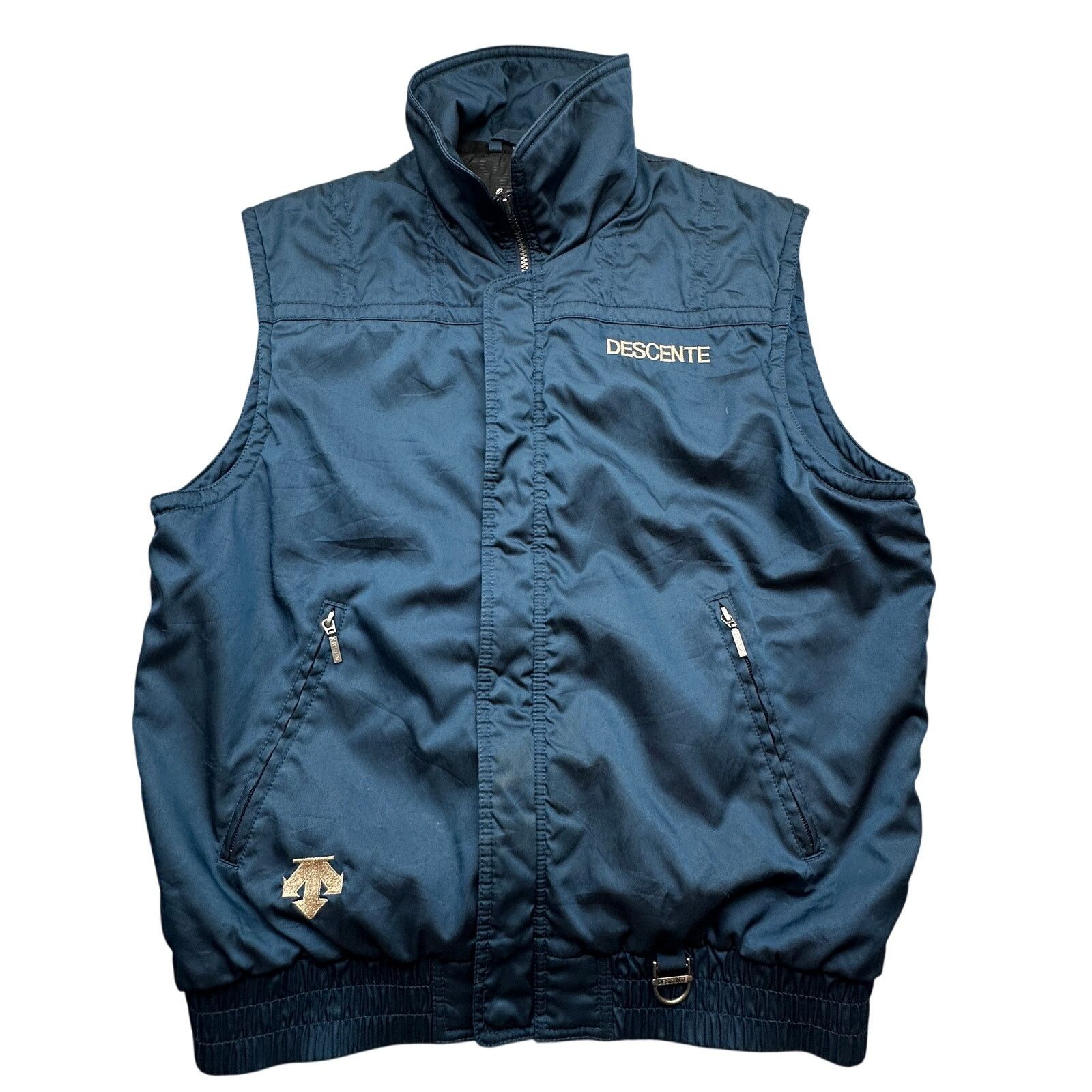 Descente VTG 90s Descente Ski Full Zip Vest XL Navy Blue Hong Kong Size US XL / EU 56 / 4 - 1 Thumbnail