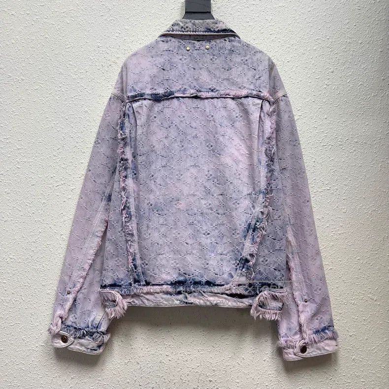 Louis Vuitton Louis Vuitton Destruction tassel full print denim jacket Size US L / EU 52-54 / 3 - 2 Thumbnail