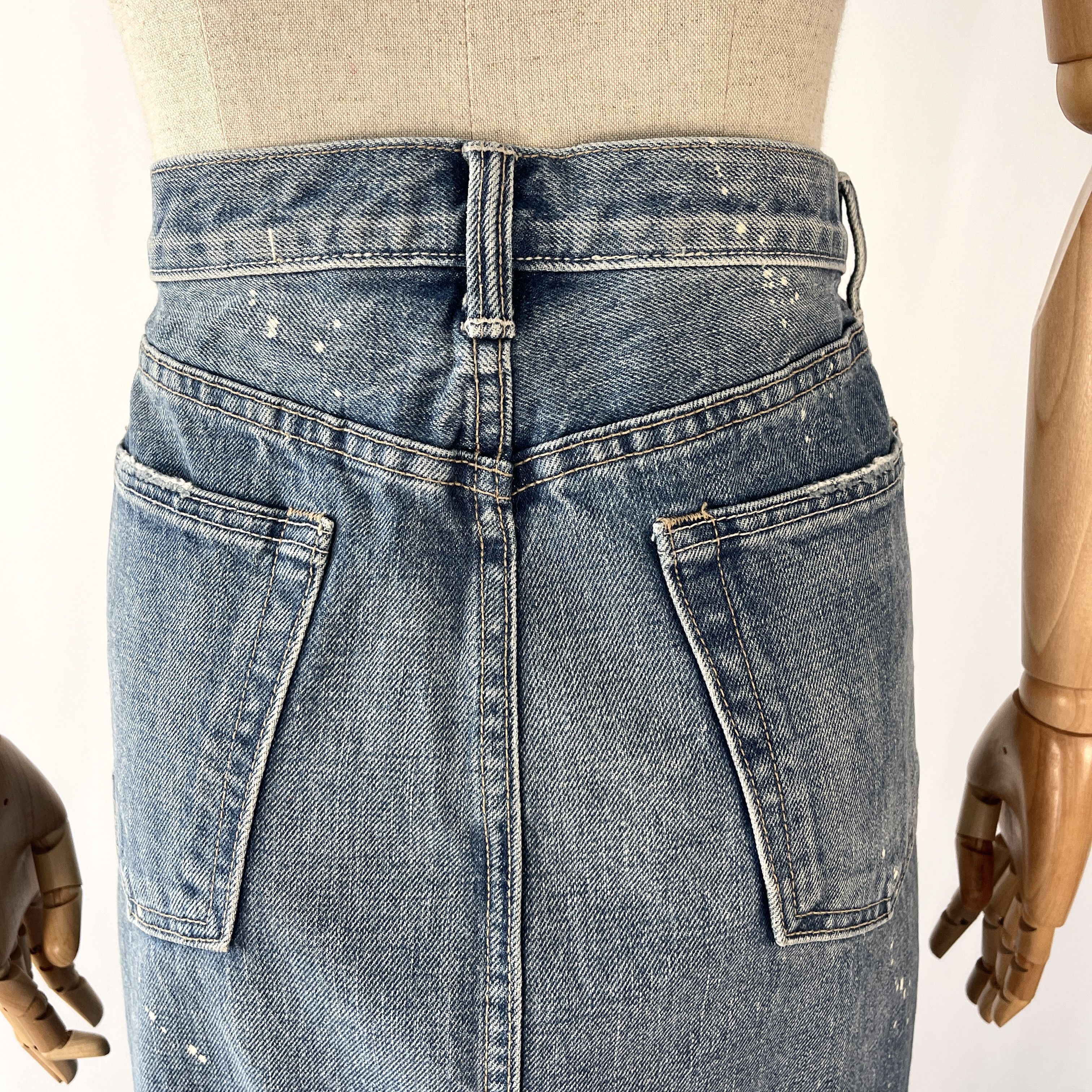 Helmut Lang HELMUT LANG Deconstructed Denim Skirt size 28 Size 28" / US 6 / IT 42 - 7 Thumbnail