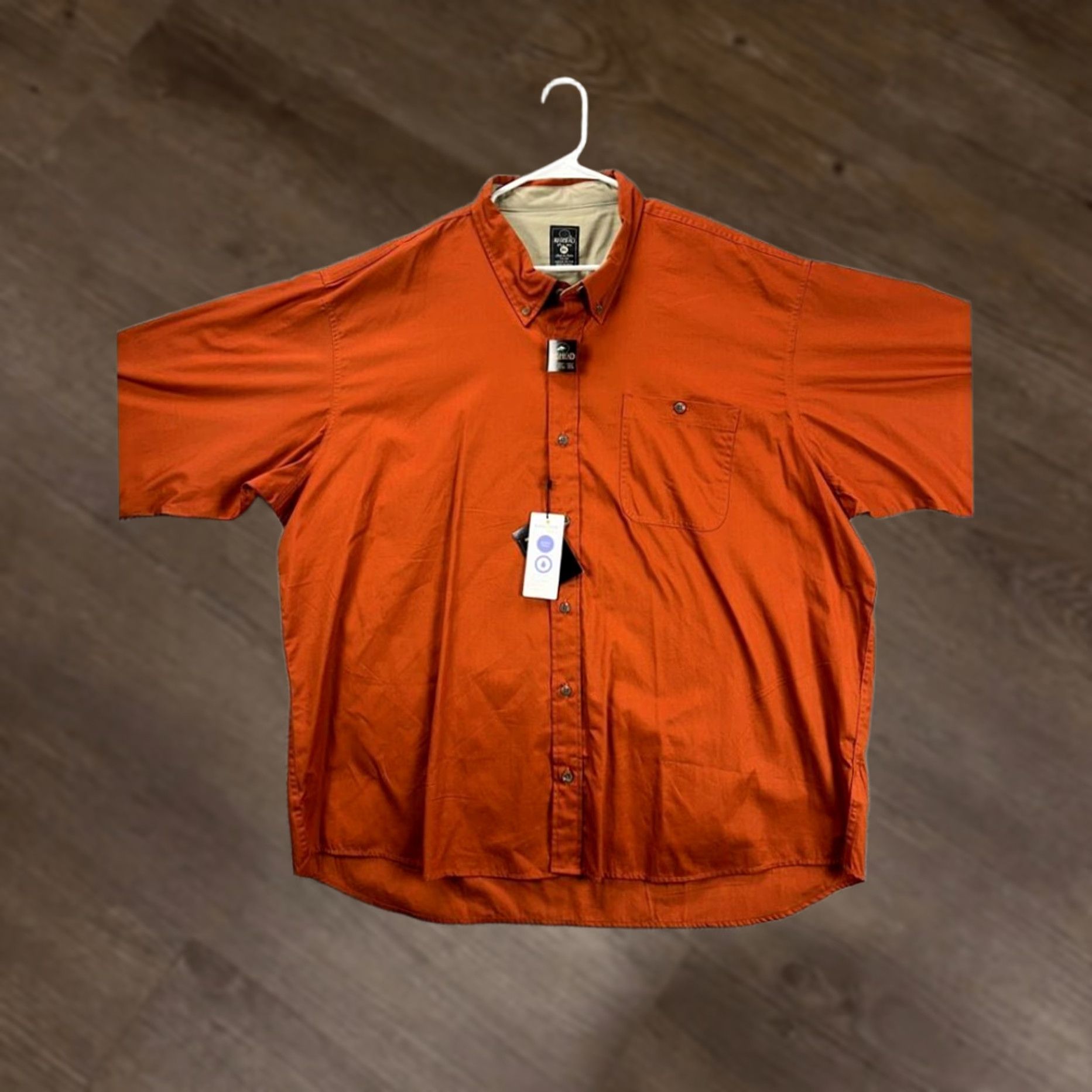 Vintage VINTAGE RedHead Shirt Mens 3XL Orange Spill Resistance Nanotex Button Down Pocket NEW Size US XXL / EU 58 / 5 - 1 Thumbnail