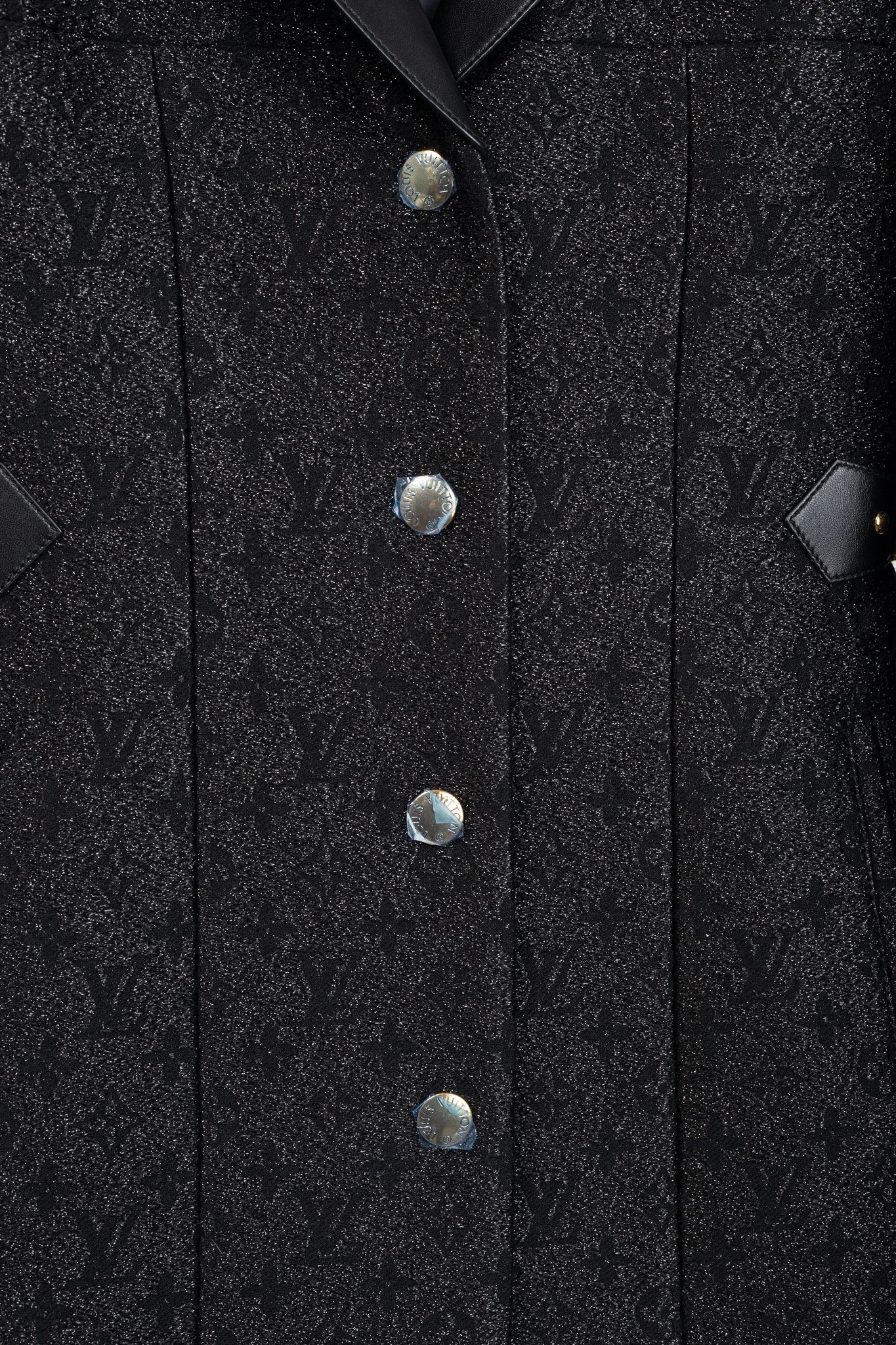 Louis Vuitton Louis Vuitton Monogram Leather Insert A-Line Glitter Coat Size XS / US 0-2 / IT 36-38 - 10 Thumbnail
