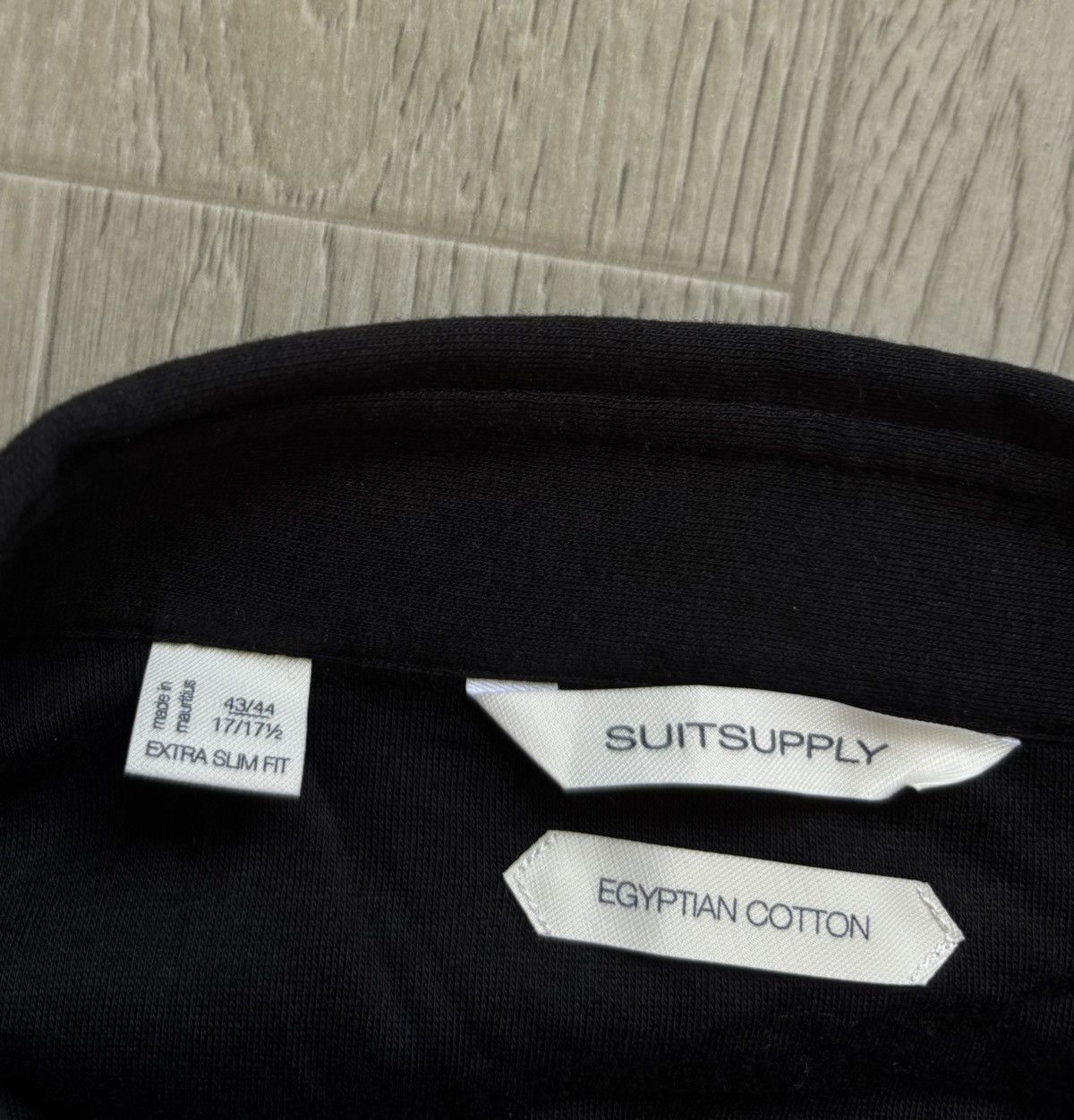 Suitsupply Suitsupply Cotton Black Shirt Slim Fit Size US L / EU 52-54 / 3 - 3 Thumbnail