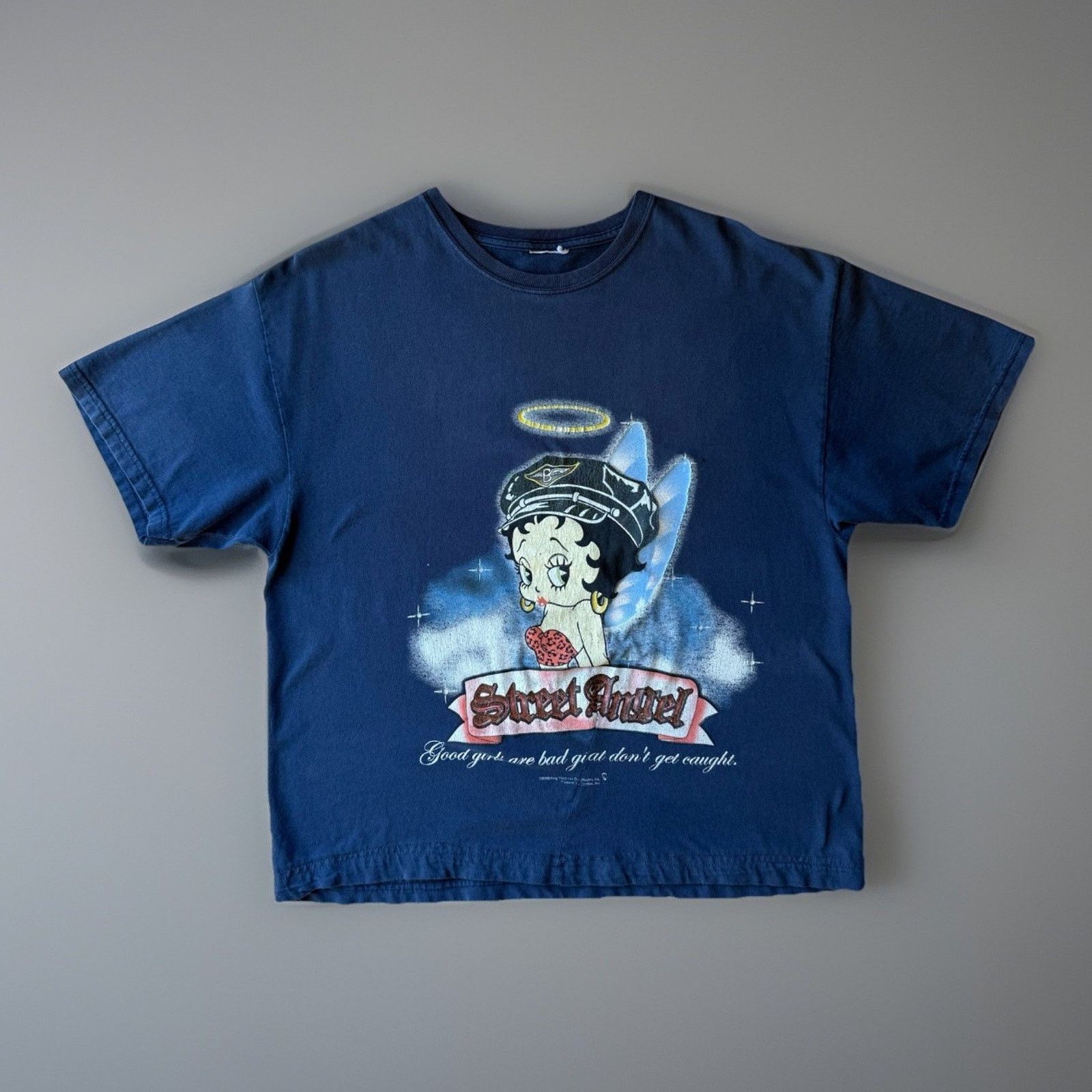 Vintage Vintage Betty Boop Shirt Small Blue 90s Cartoon Promo Street Size US S / EU 44-46 / 1 - 1 Thumbnail
