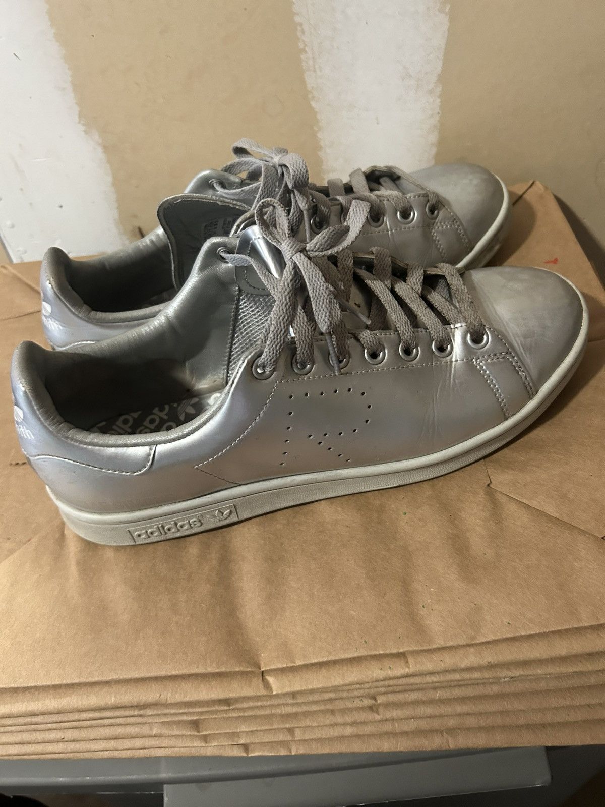 Adidas × Raf Simons Raf Simons x Adidas Stan Smith Silver Size US 10 / EU 43 - 4 Thumbnail
