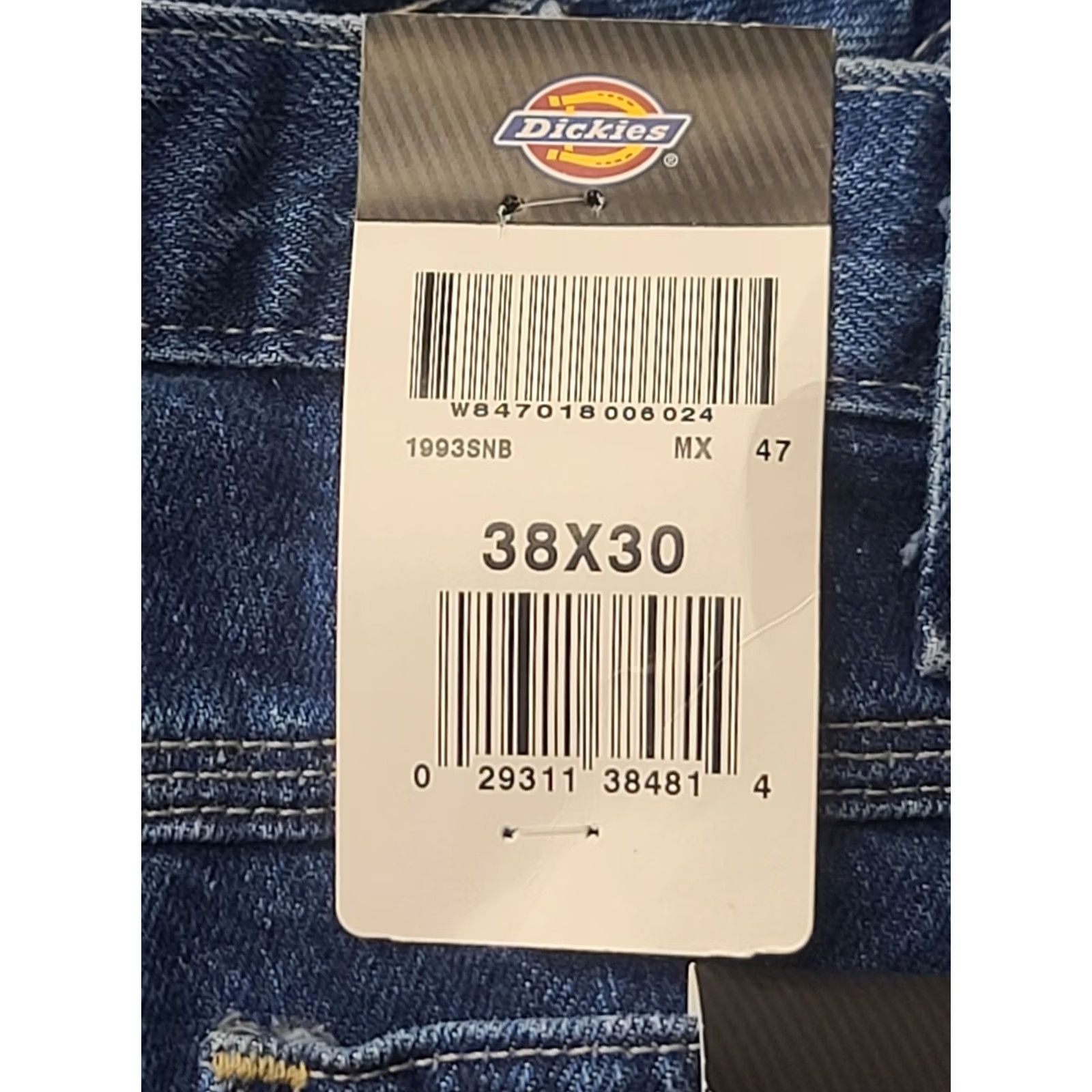 Dickies Dickies Carpenter Jeans Mens 38x30 Relaxed Fit Straight Leg Workwear Rugged Denim Blue 90s USA Mens Jeans Size US 38 / EU 54 - 3 Thumbnail
