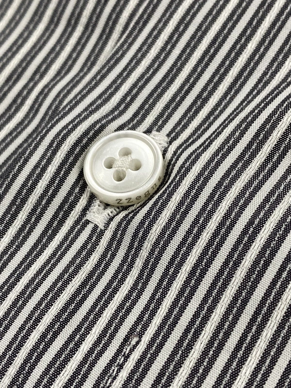 Z Zegna Z Zegna Striped Luxury Designer Long Sleeve Button Up Shirt Size US L / EU 52-54 / 3 - 7 Thumbnail