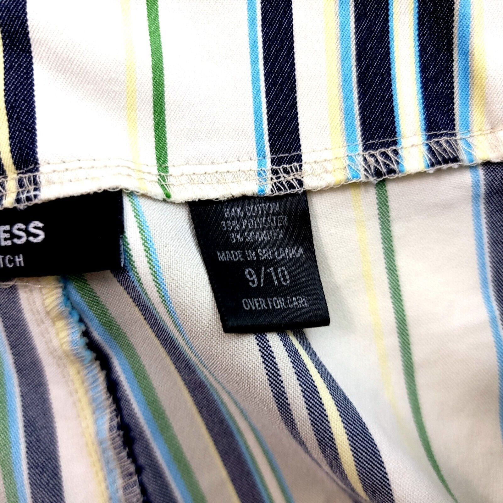Express Express Stretch Cream Multi-Colored Mid Rise Dress Pants Siz Size 32" / US 10 / IT 46 - 6 Thumbnail