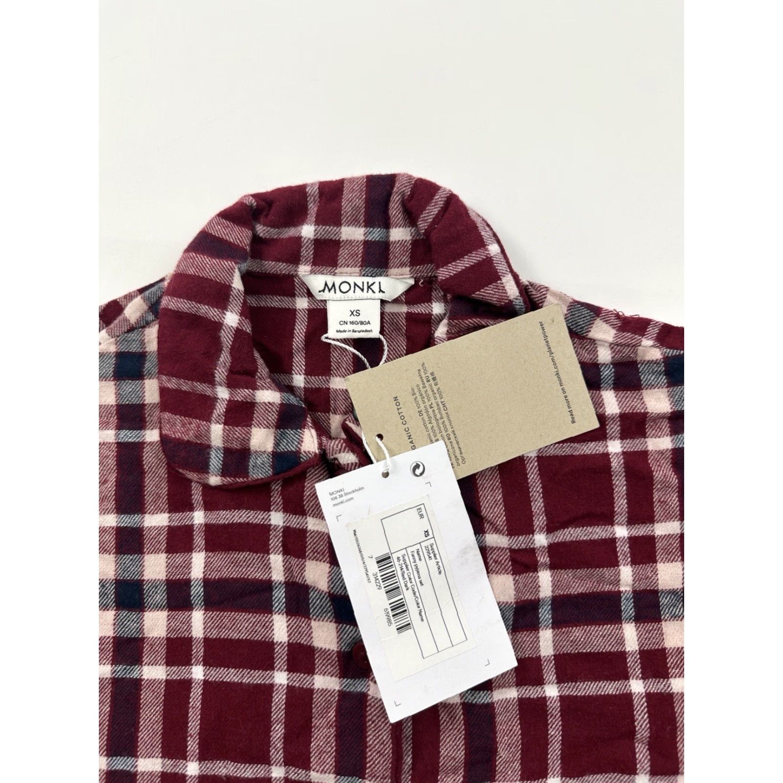 Vintage **Monki Red Plaid Flannel Pajama Top Womens XS** User: **Monki Red Plaid Flannel Pajama Shirt Womens XS** Size XS / US 0-2 / IT 36-38 - 2 Thumbnail