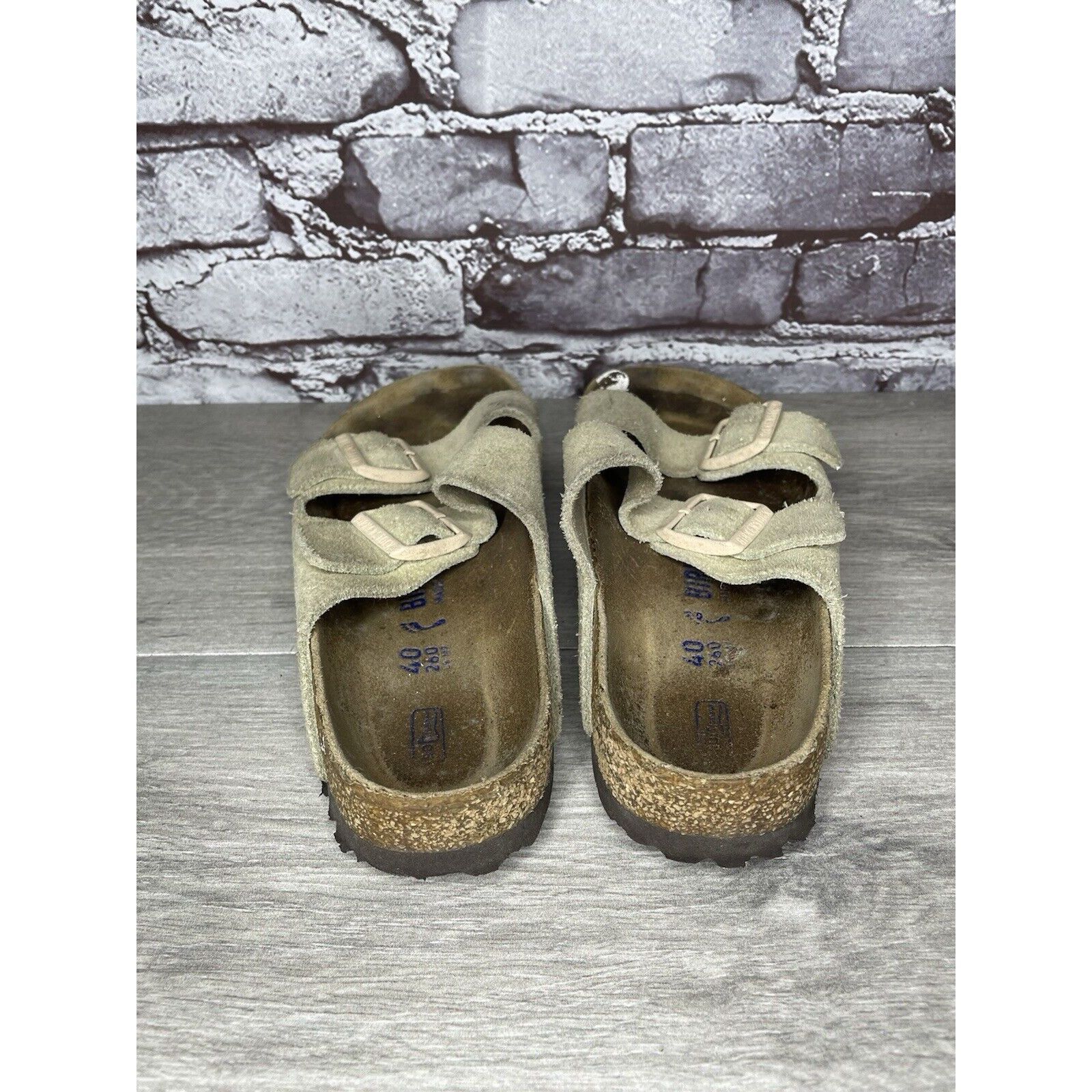 Birkenstock Birkenstock Arizona SOFT FOOTBED Beige Suede Leather Sandals Size US 10 / IT 40 - 6 Thumbnail