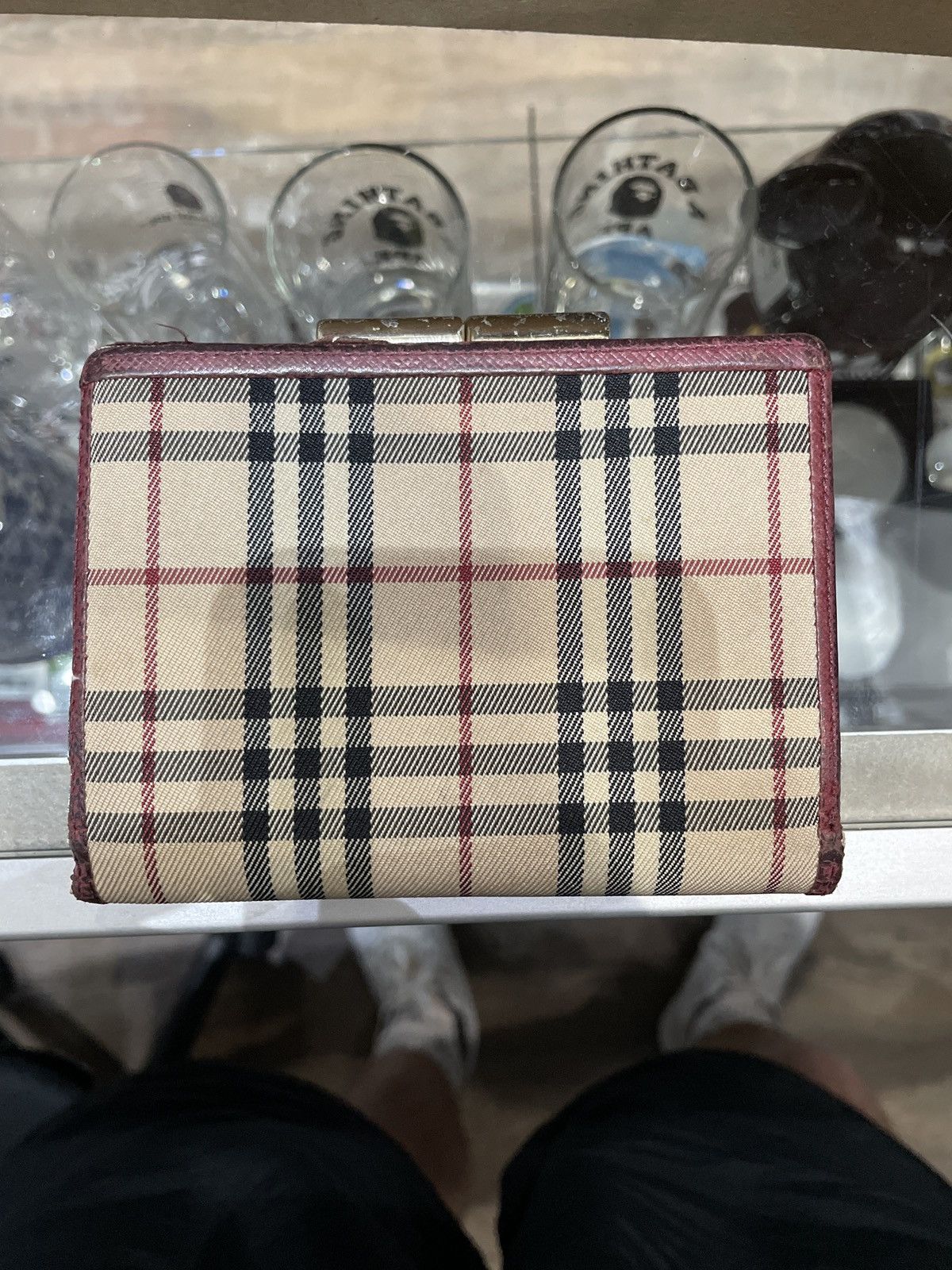 Burberry Burberry Check Nylon Patent Leather Penrose Compact Wallet Size ONE SIZE - 3 Thumbnail