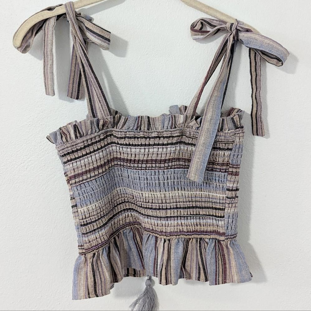 Designer Storia Striped Two Piece Set with Ruffled Hem Size S / US 4 / IT 40 - 5 Thumbnail