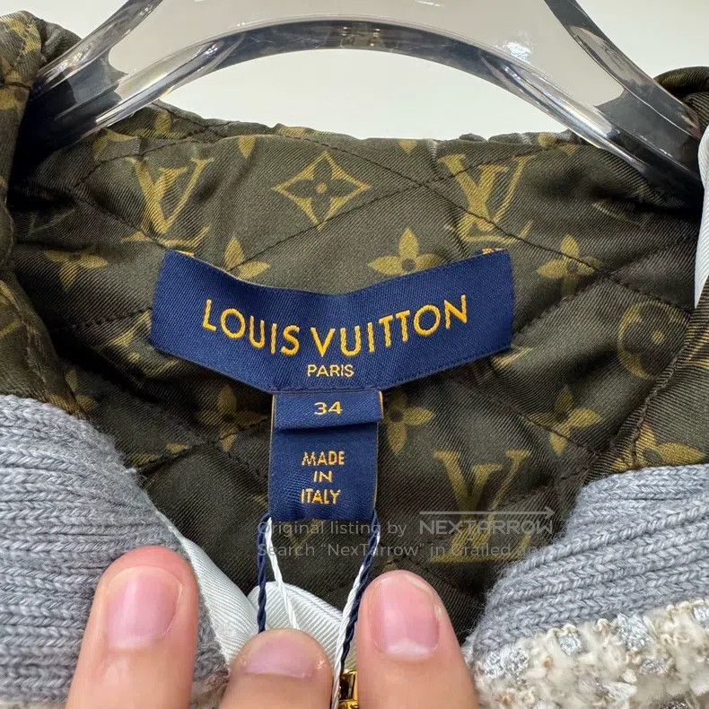 Louis Vuitton Louis Vuitton Grey and blue tweed jacket Size XXS / US 00 / IT 34 - 3 Thumbnail