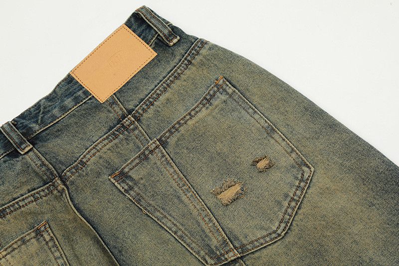 Vintage American retro distressed washed street vintage blue jeans Size US 32 / EU 48 - 6 Thumbnail