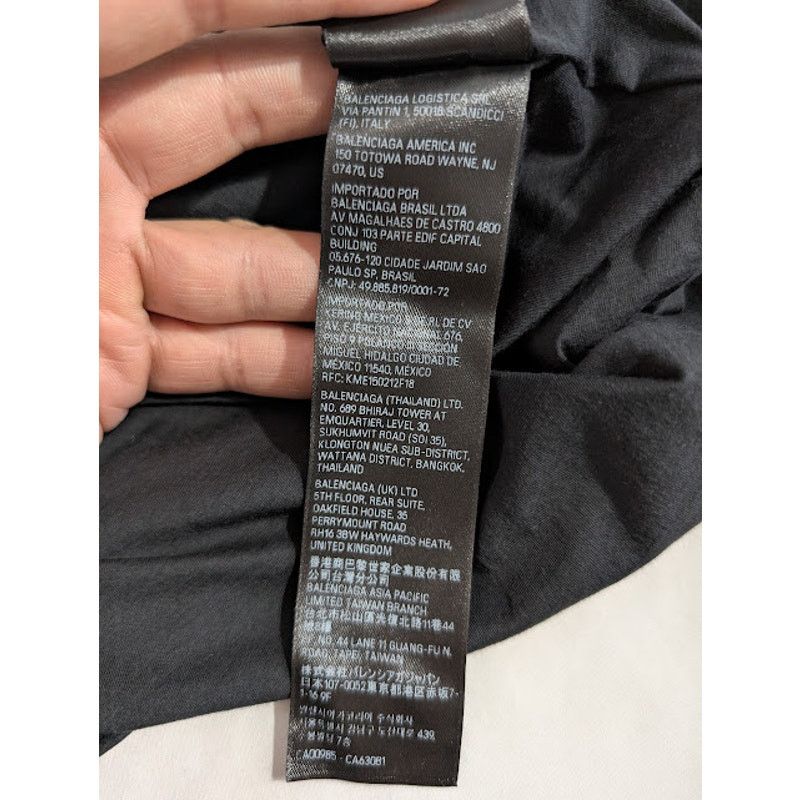 Balenciaga o1rshd1 Inside Out T-Shirt in Black/White Size US M / EU 48-50 / 2 - 19 Thumbnail