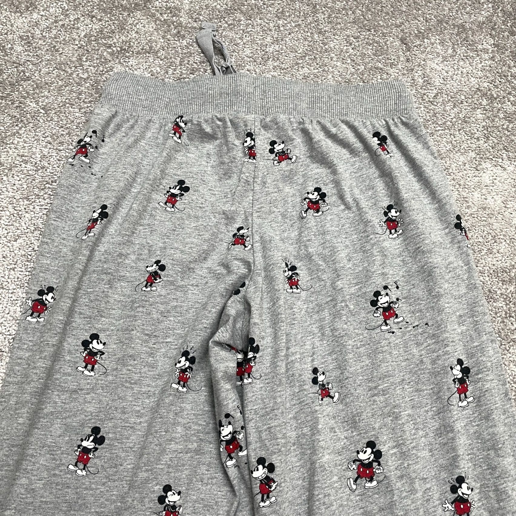 Disney Disney Mickey Mouse Lounge Pajama Pants Mens Large Gray Printed Straight 28x31 Size US 33 - 3 Thumbnail