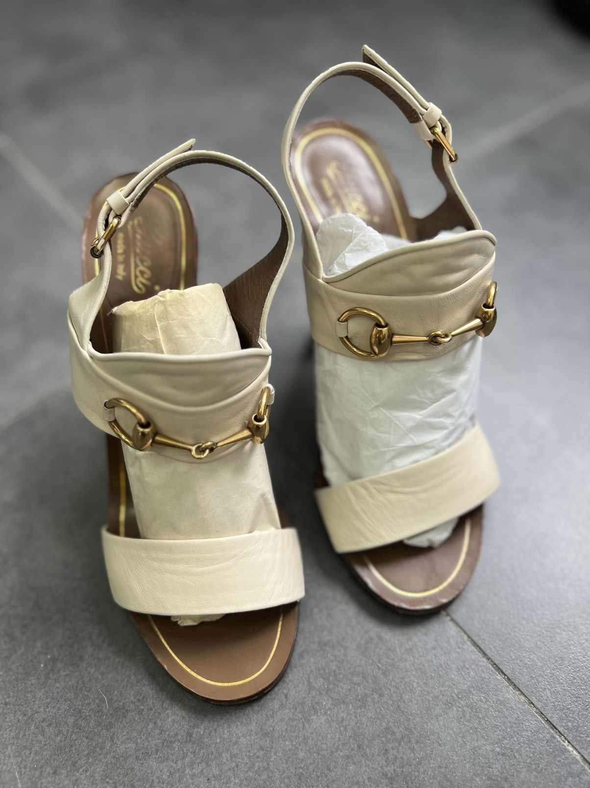 Gucci Vintage Gucci horsebit sandals Heels With Strap Ankle Size US 7 / IT 37 - 3 Thumbnail