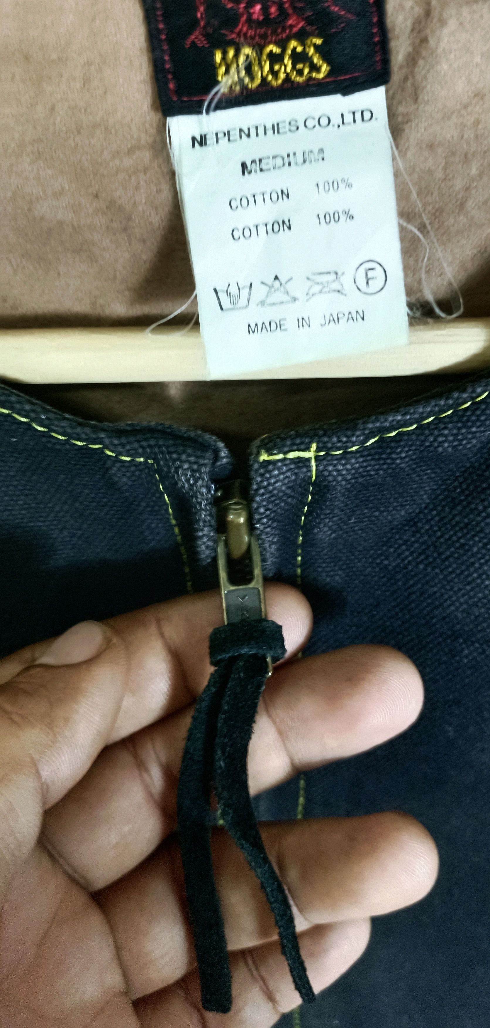 Nepenthes Nepenthes Woggs Denim Jacket With Leather Pacthwork Size US L / EU 52-54 / 3 - 7 Thumbnail