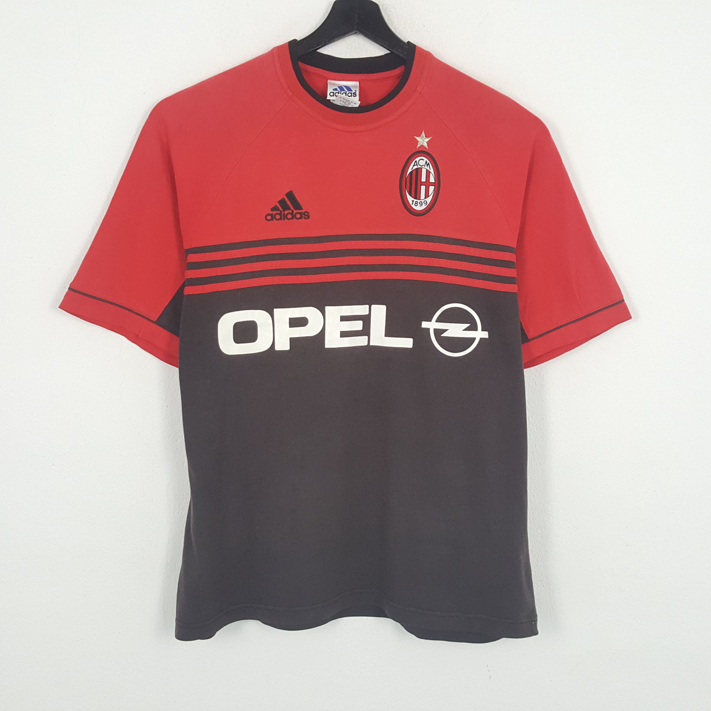 Adidas × Vintage ADIDAS AC MILAN Opel Football Club Tshirt Size US XL / EU 56 / 4 - 1 Thumbnail